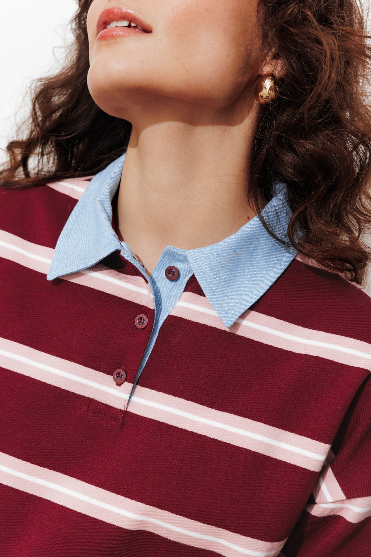 Camiseta polo de rayas