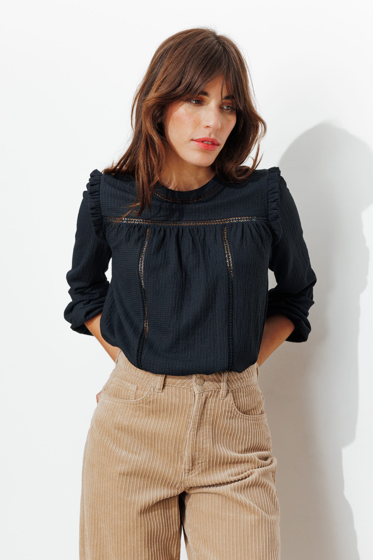 Blouse col rond Femme