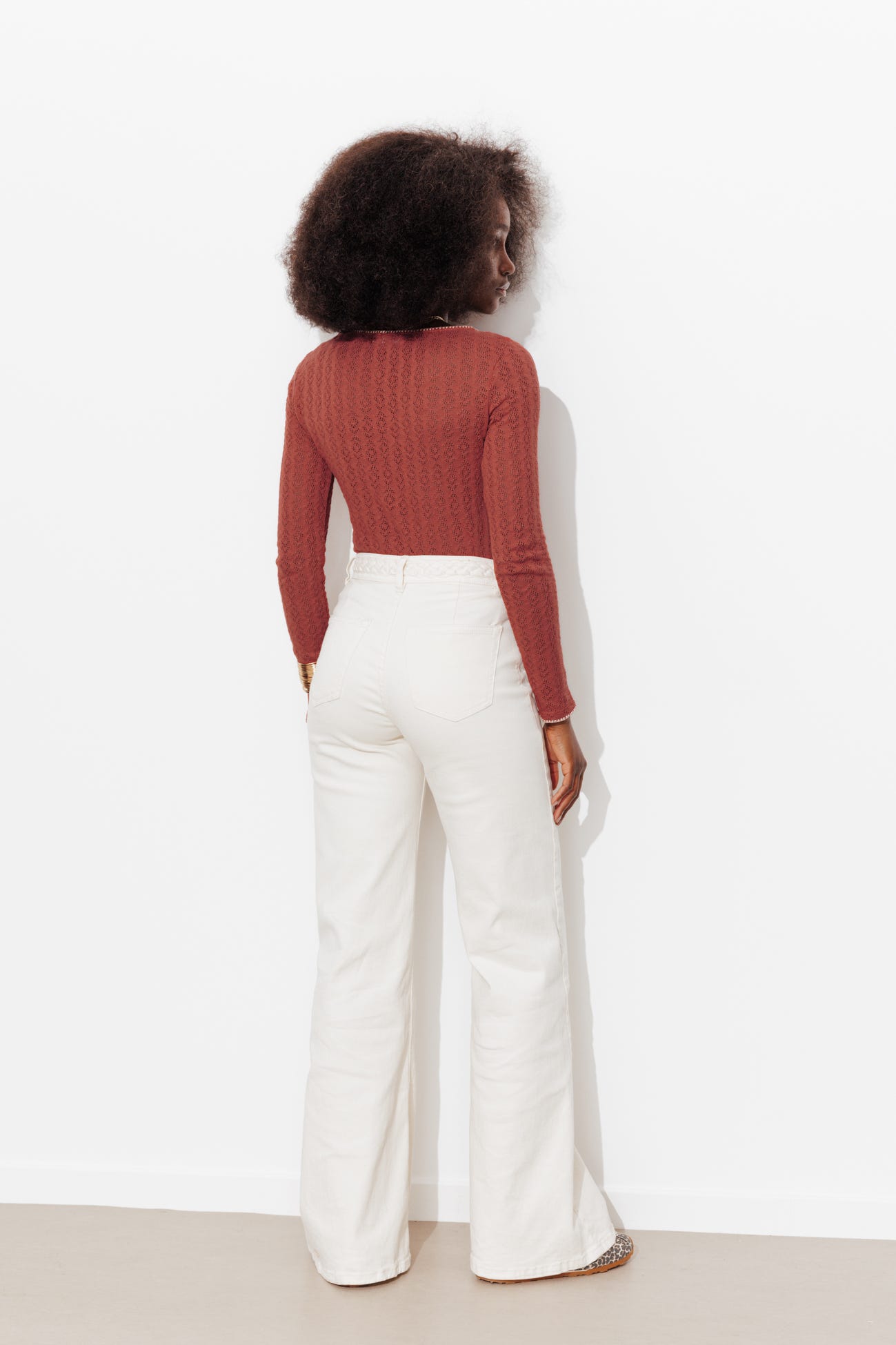 Camiseta pointelle lisa