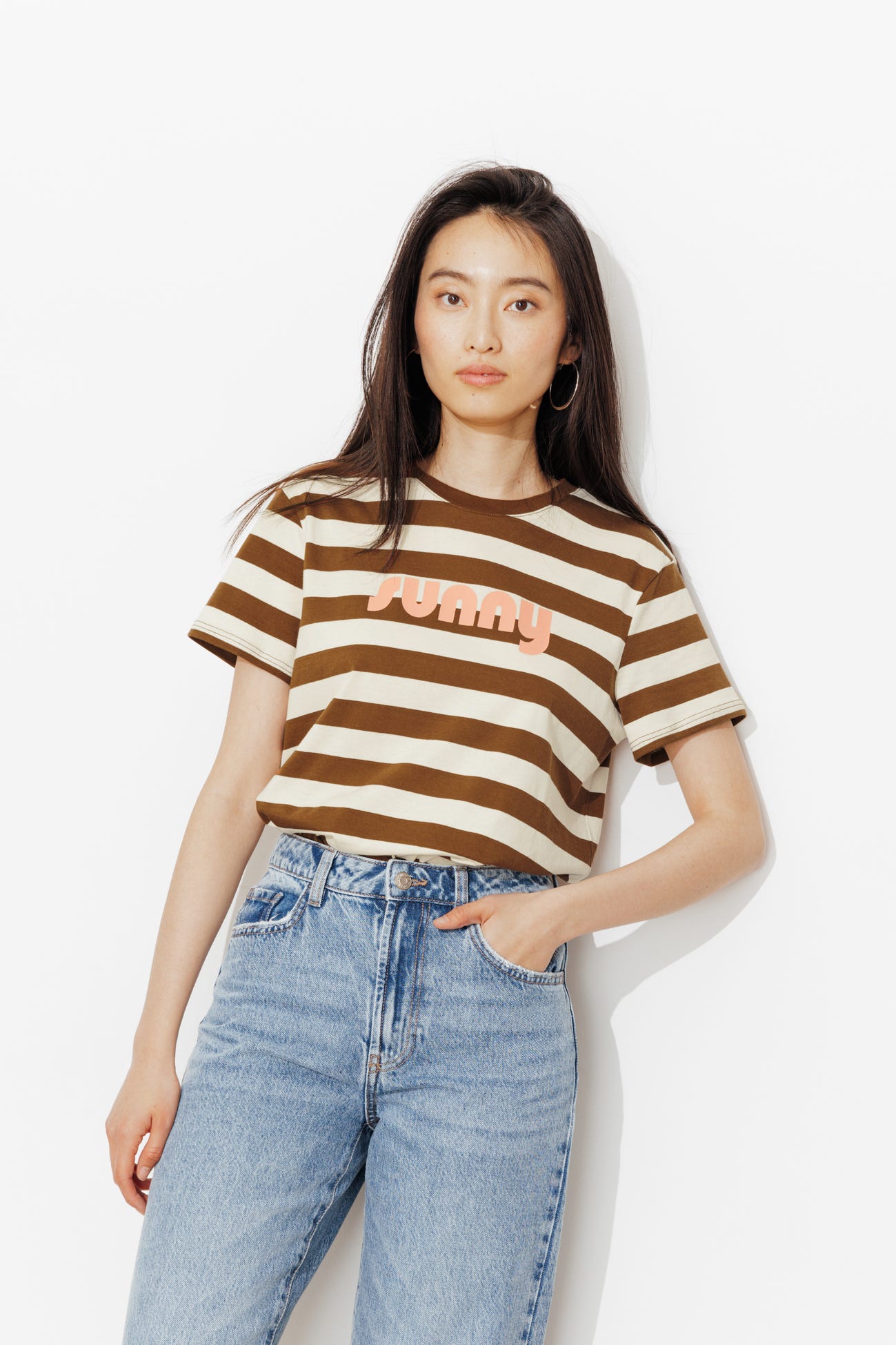 Ringel-T-Shirt mit Statement