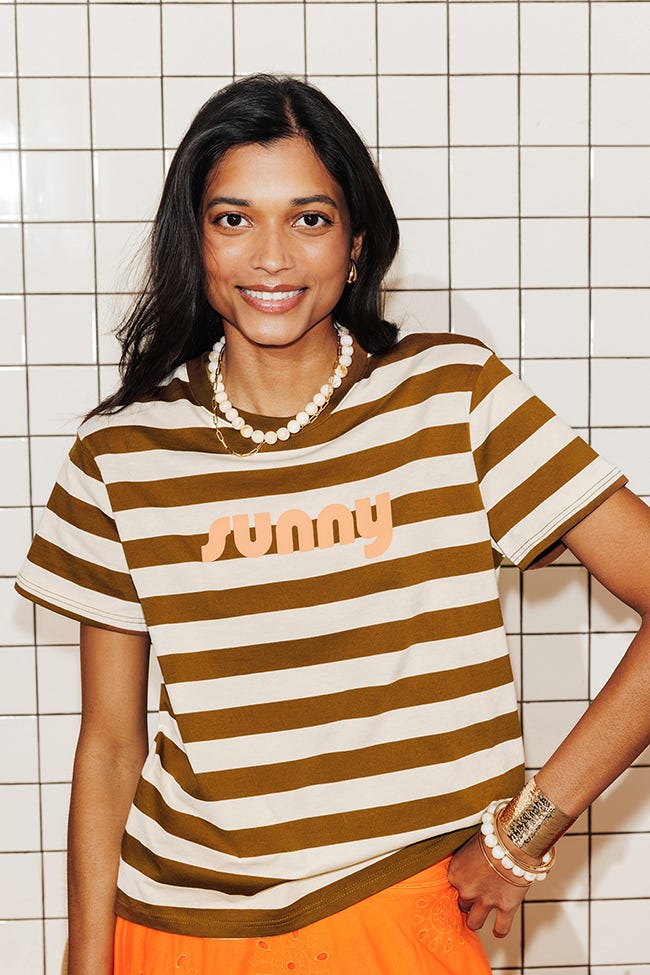 Ringel-T-Shirt mit Statement