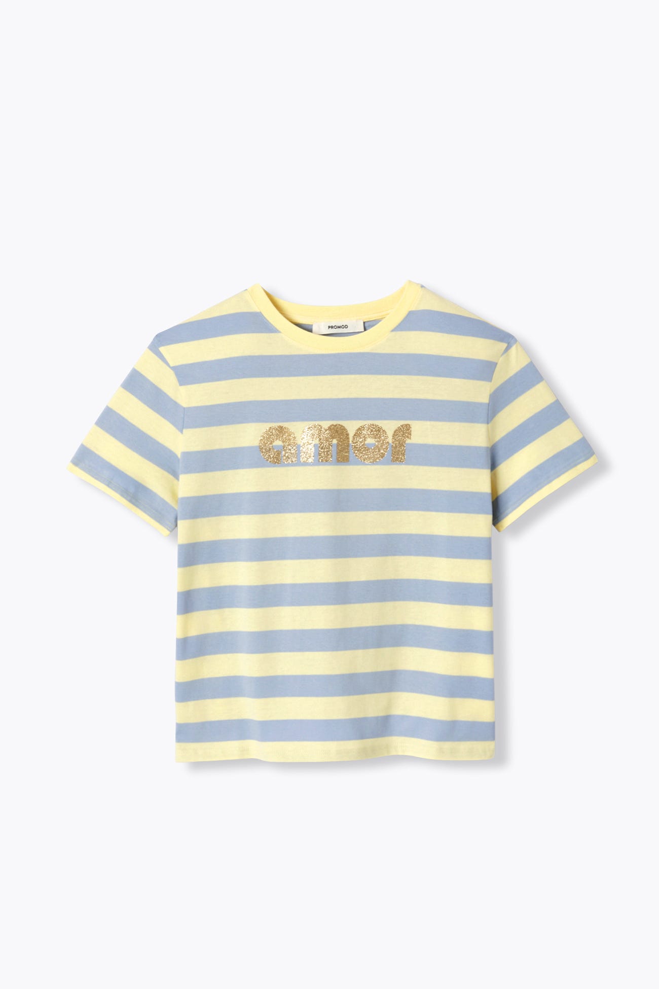 Camiseta de rayas con mensaje