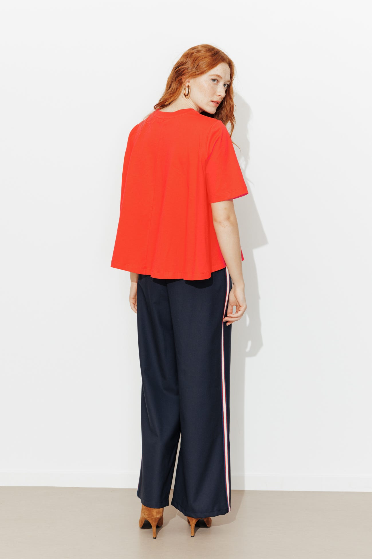 T-shirt uni évasé Femme