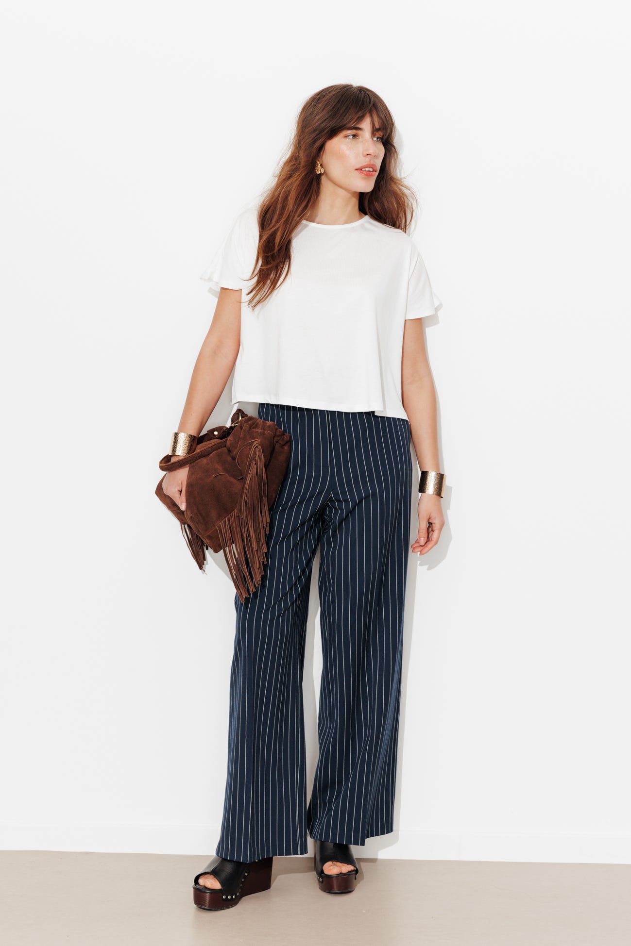 T-shirt cropped uni Femme