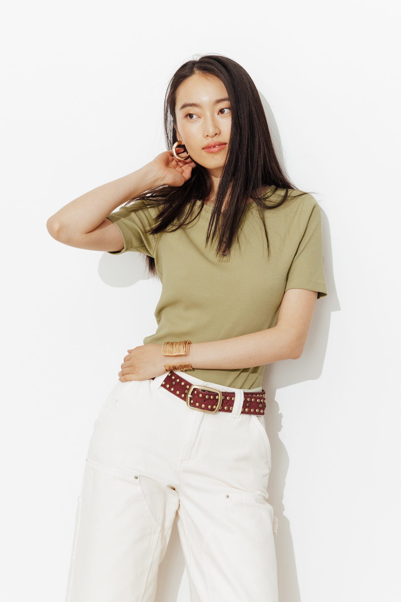 T-shirt en jersey côtelé