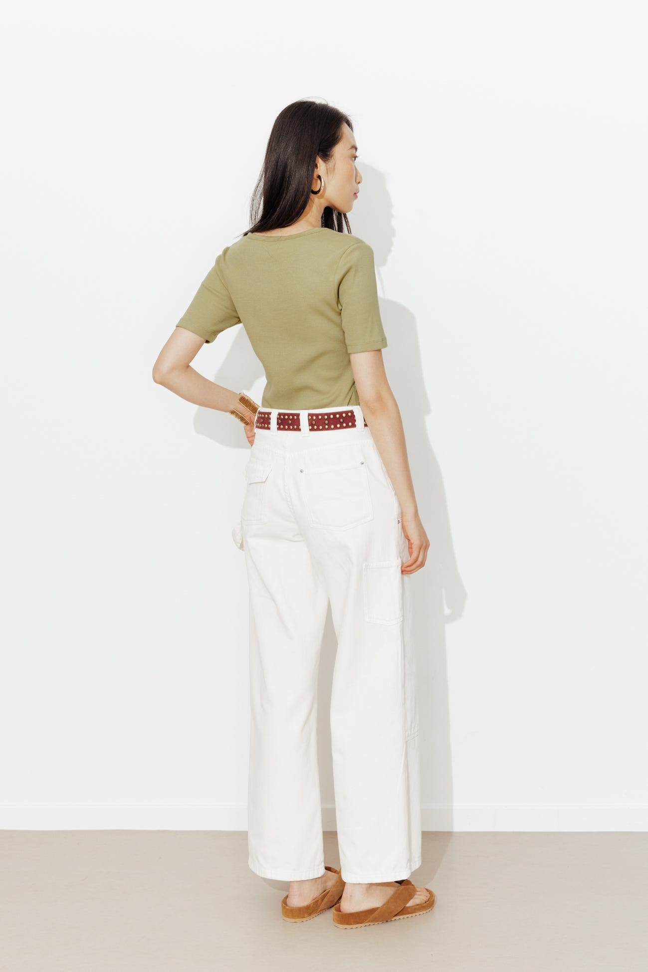 T-shirt en jersey côtelé