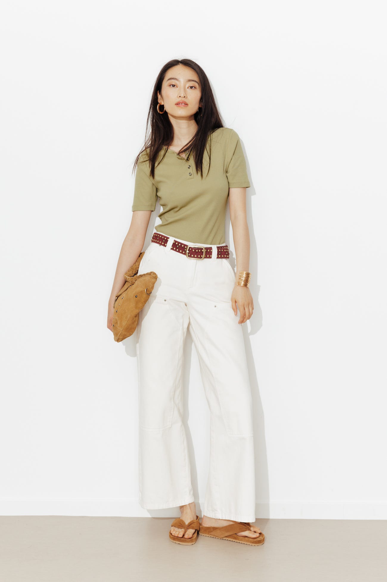 T-shirt en jersey côtelé