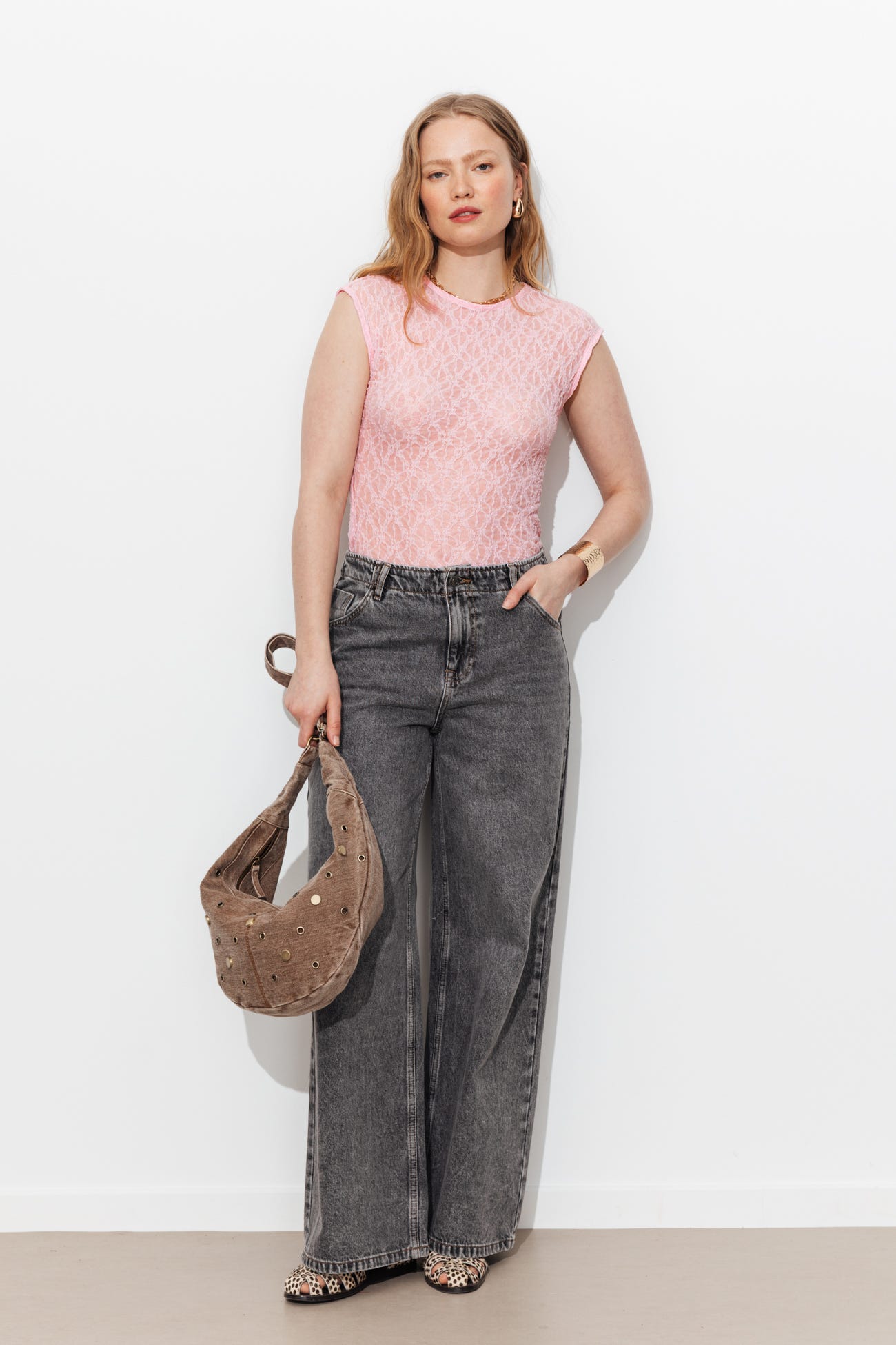 T-shirt donna in pizzo