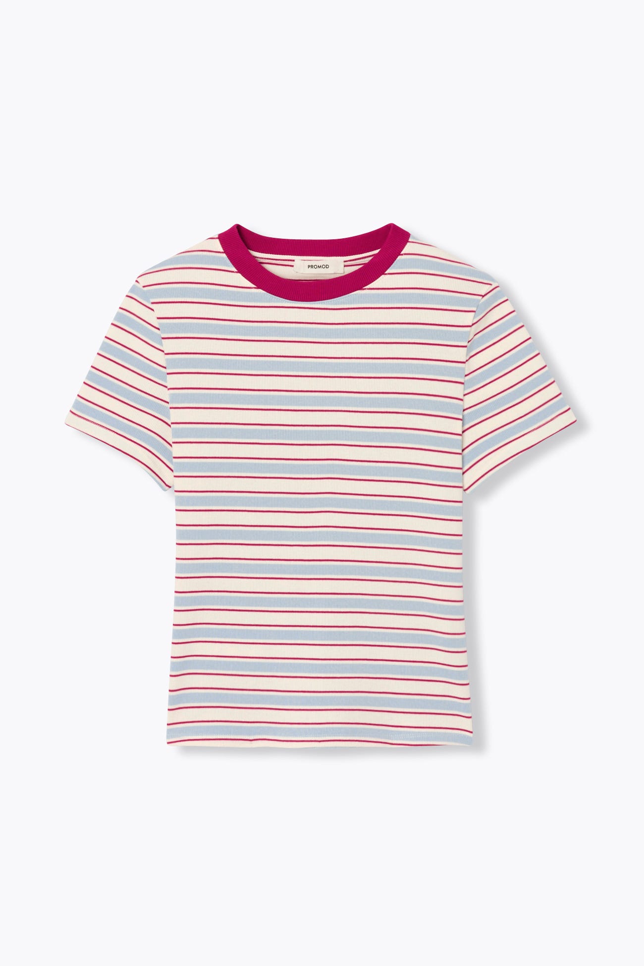 Striped ribbed t-shirt