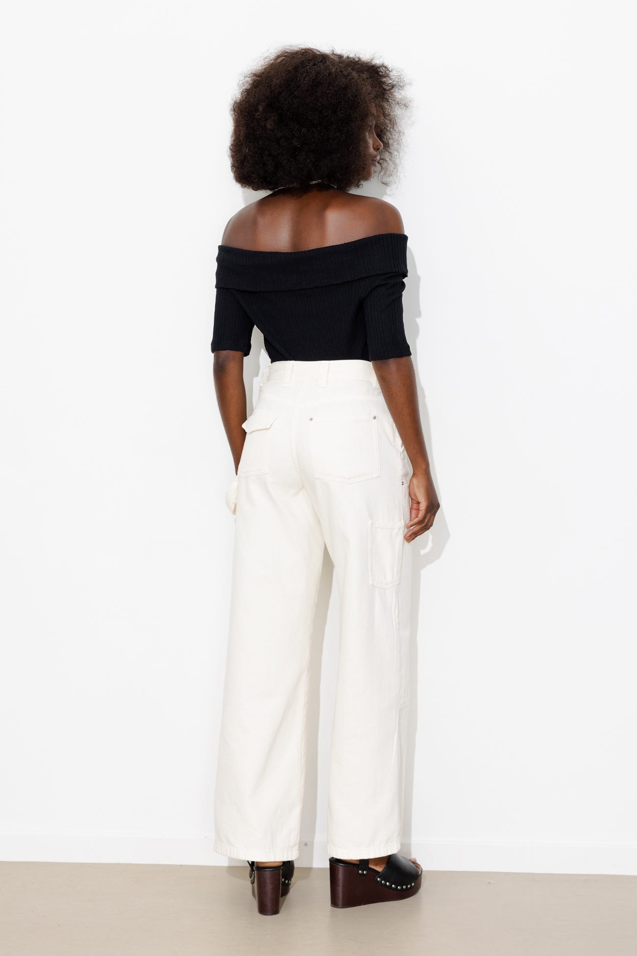 T-shirt à encolure Bardot