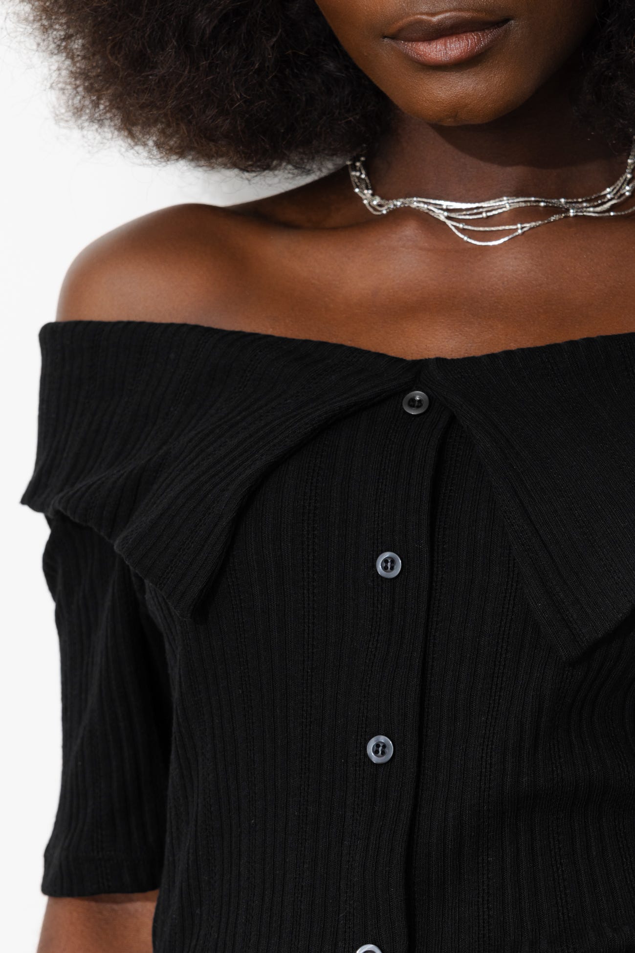 T-shirt à encolure Bardot