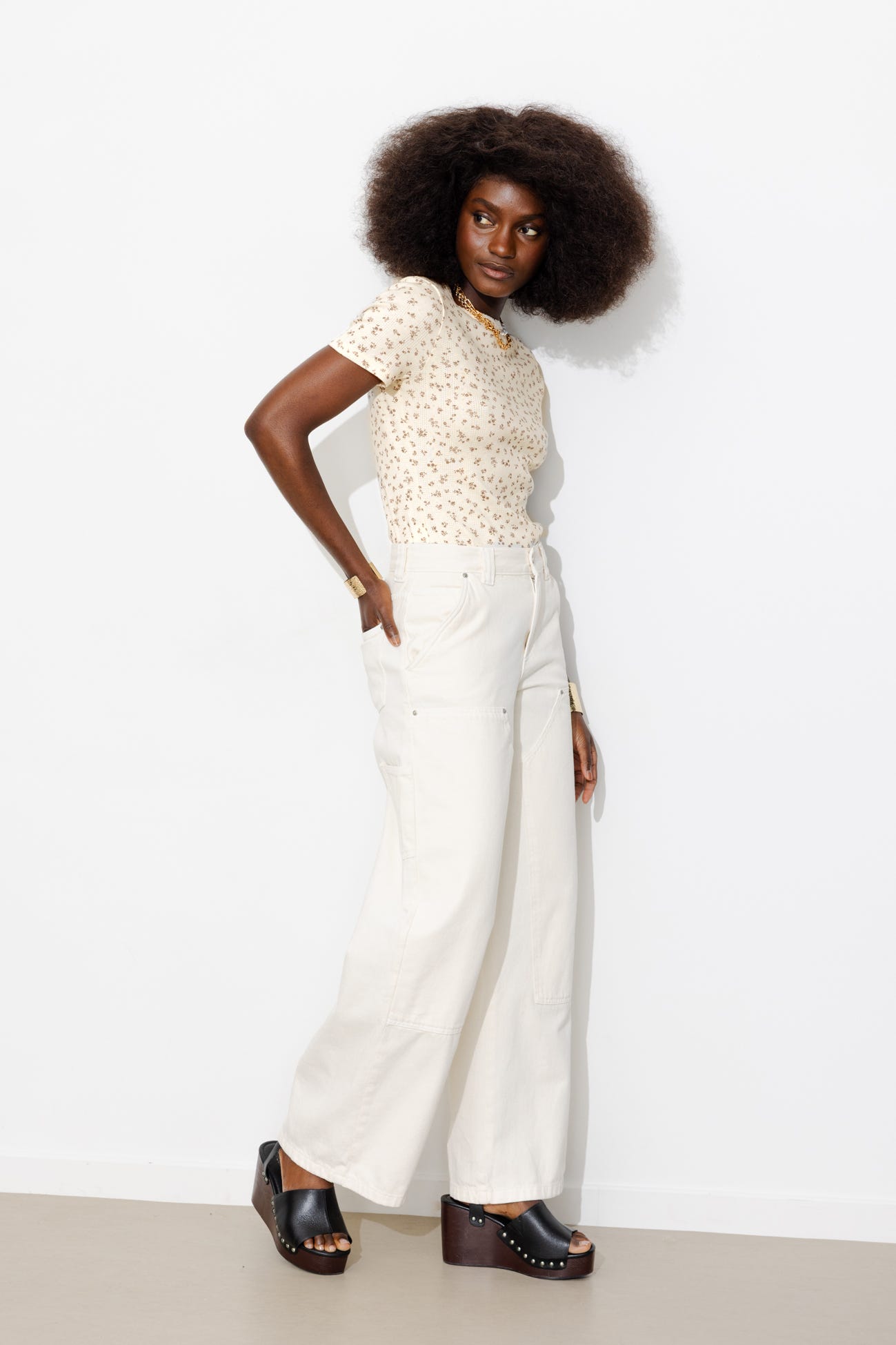 T-shirt in jersey pointelle