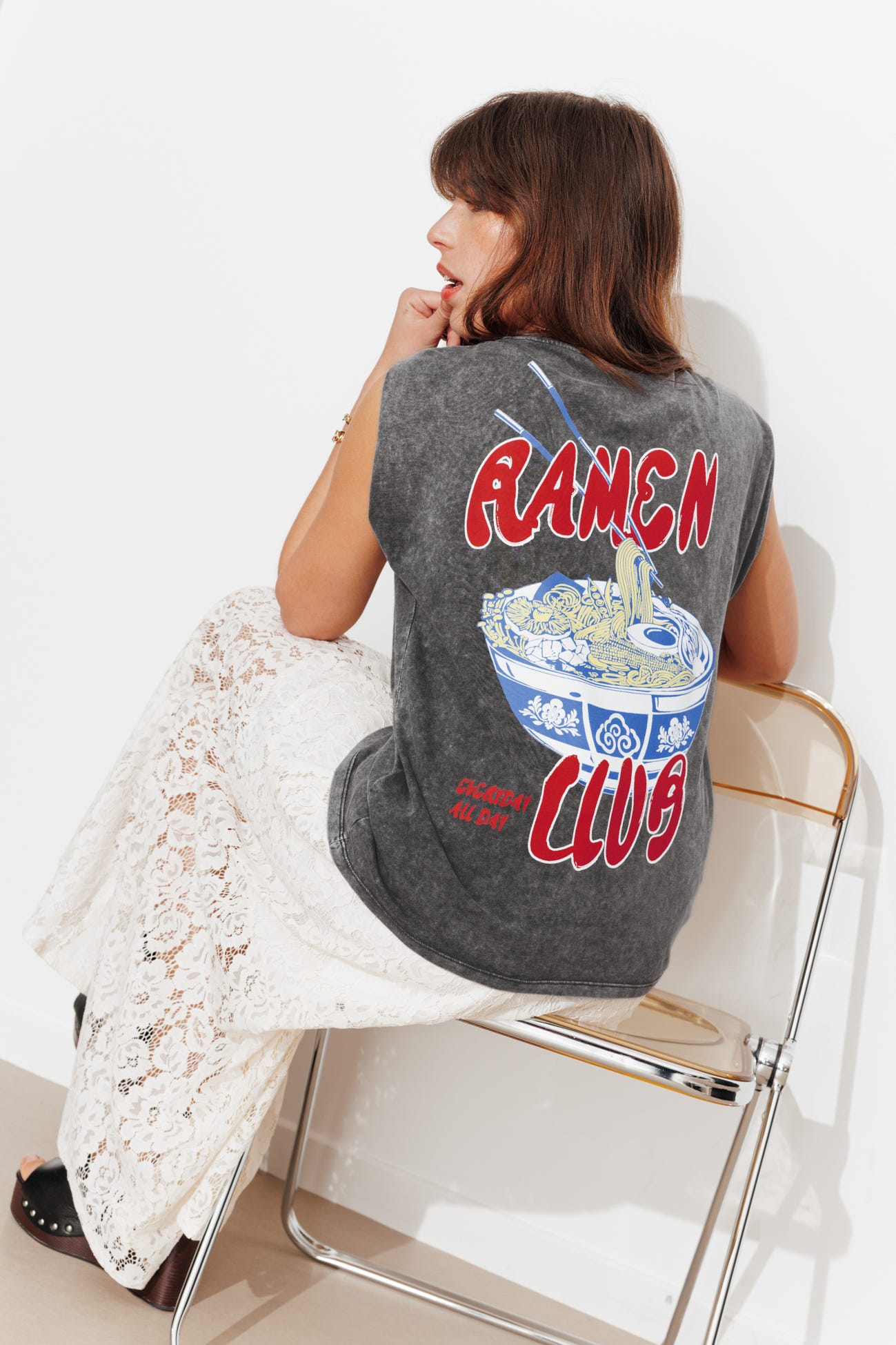 T-shirt à message RAMEN