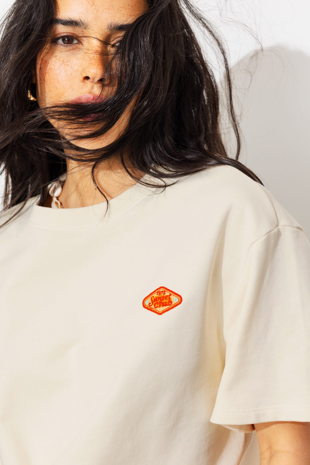 Short-sleeved sweatshirt