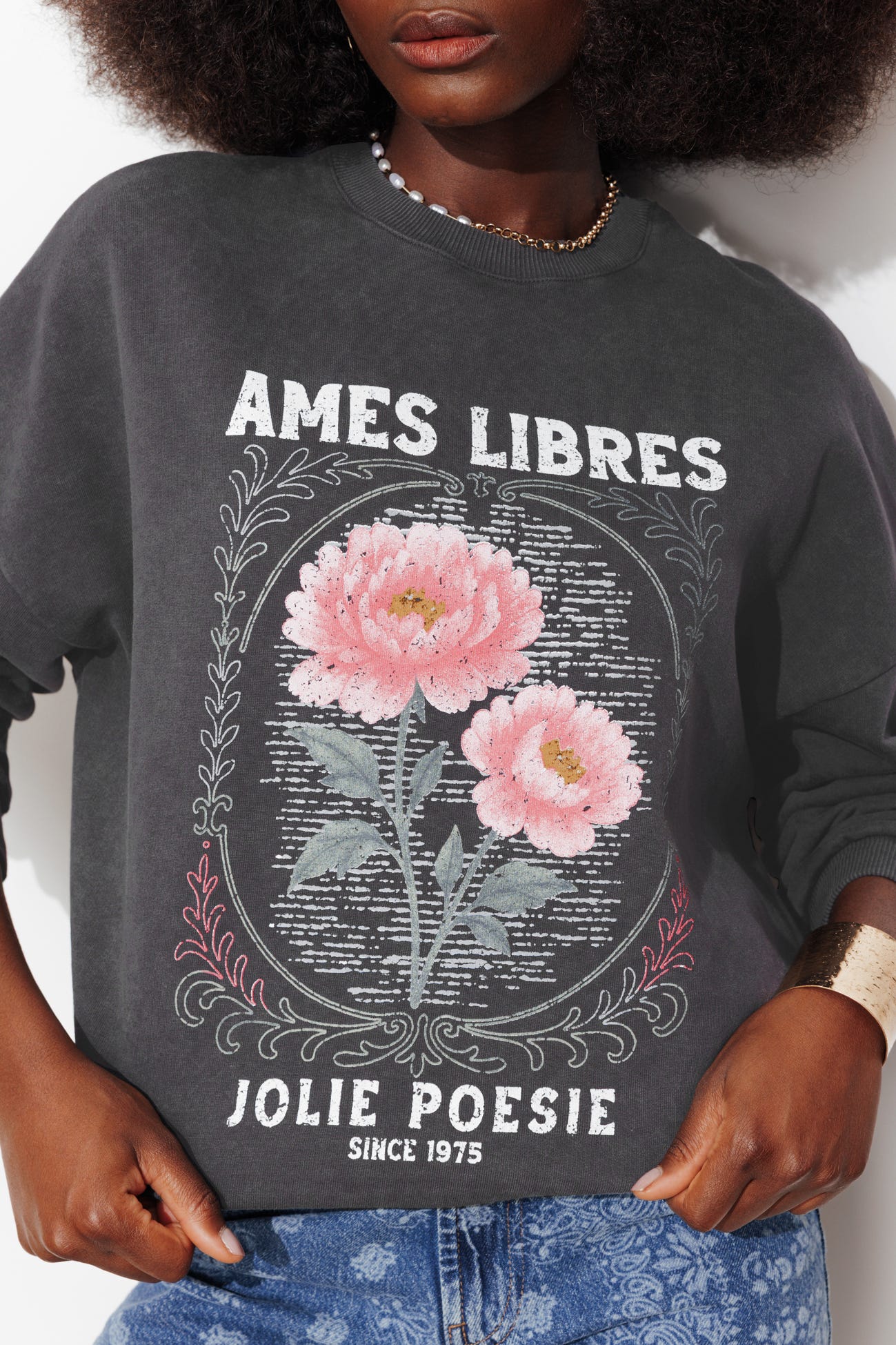 Sweat à message "âmes libres"