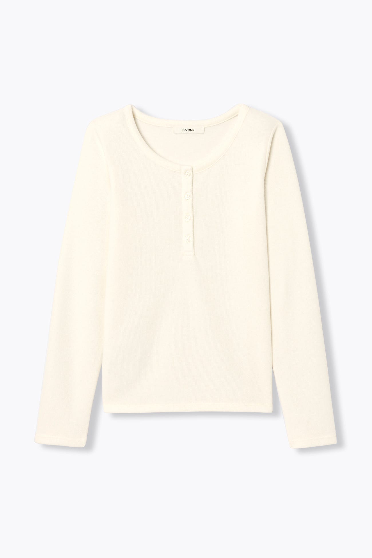 T-shirt col rond boutonné