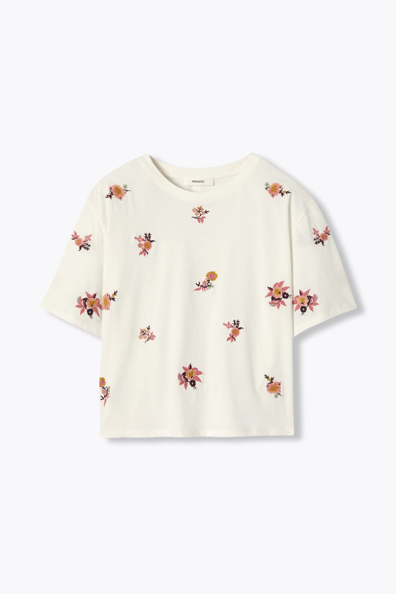 Floral embroidery t-shirt
