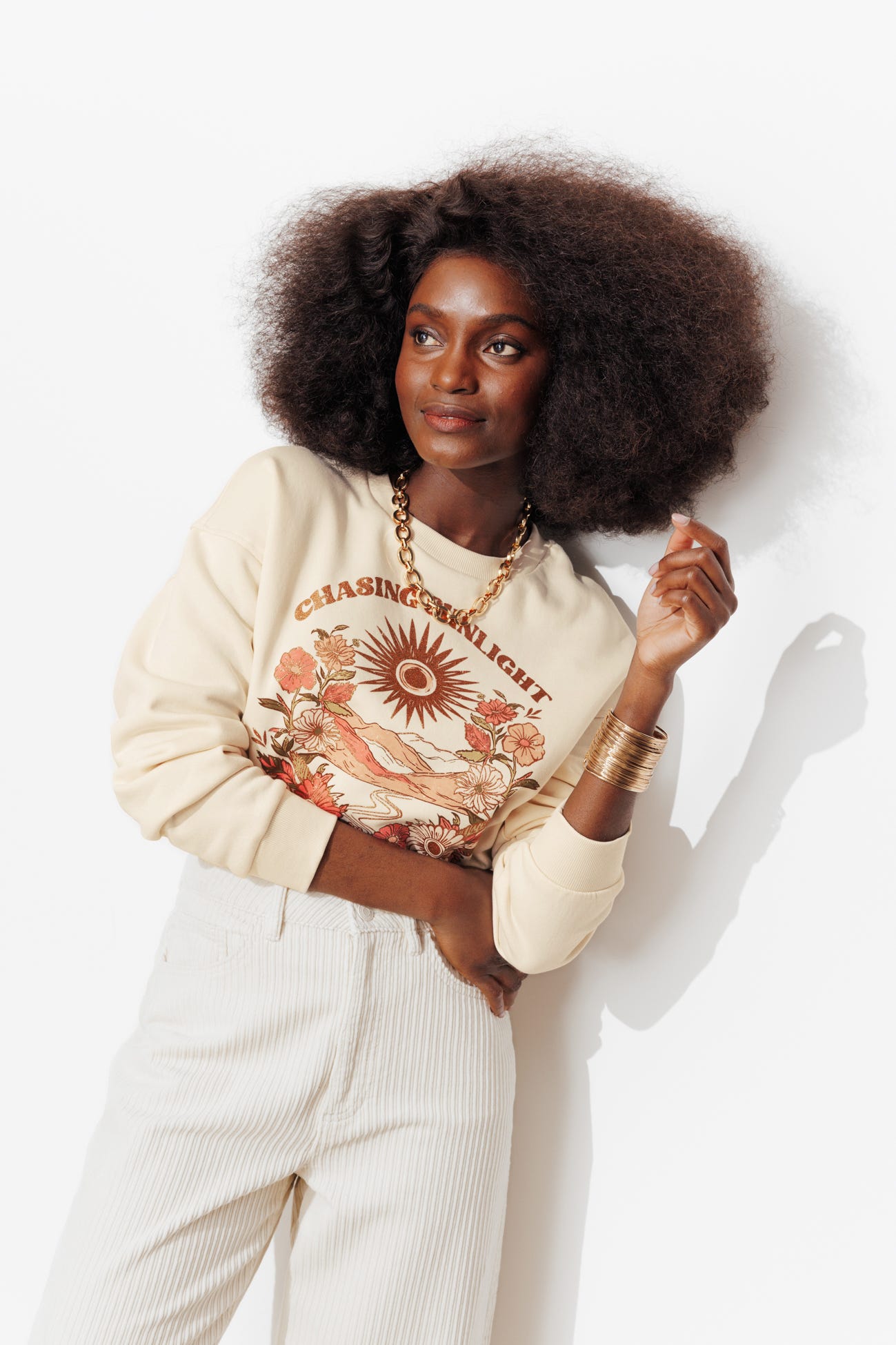 Sweat-shirt à message Femme