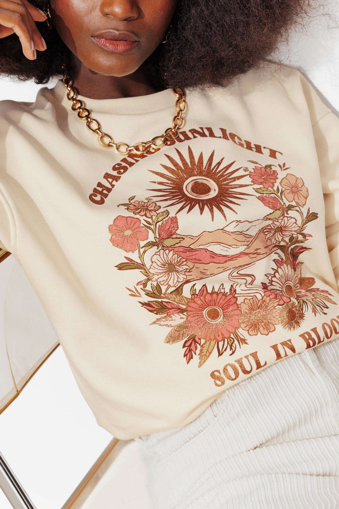 Sweat-shirt à message Femme