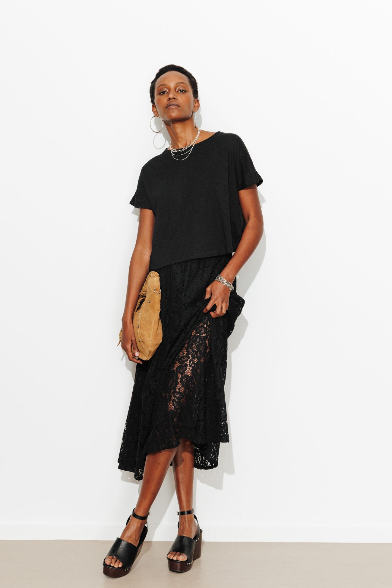 Plain cropped t-shirt