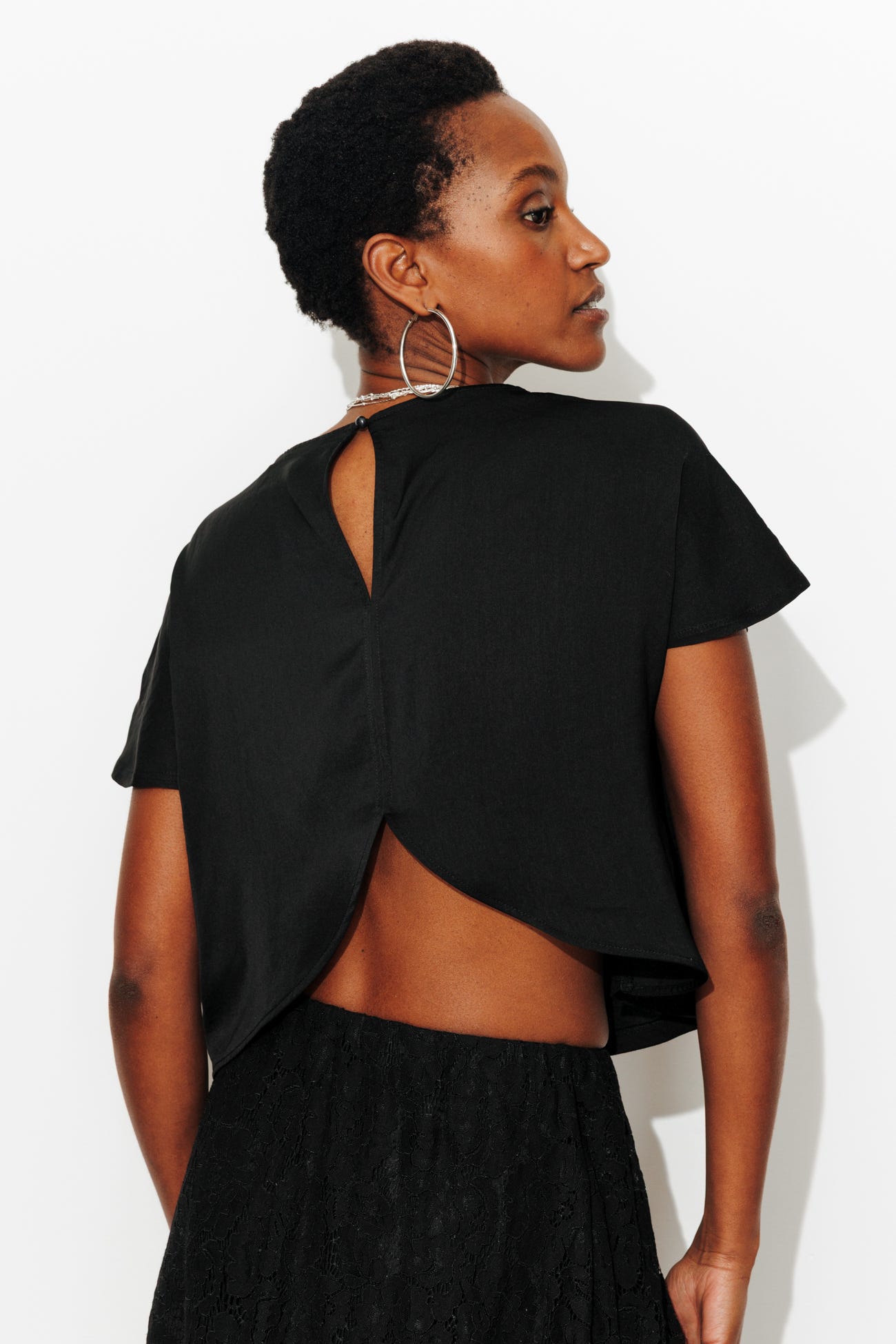 Plain cropped t-shirt