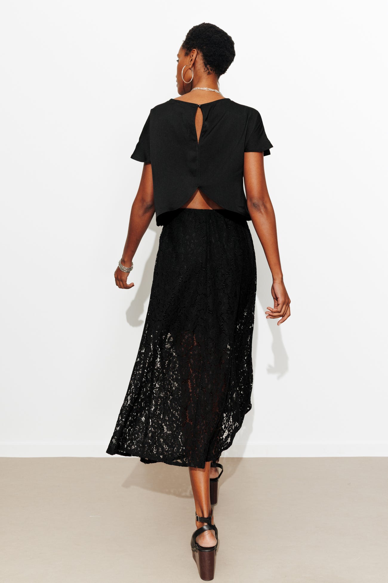 Plain cropped t-shirt