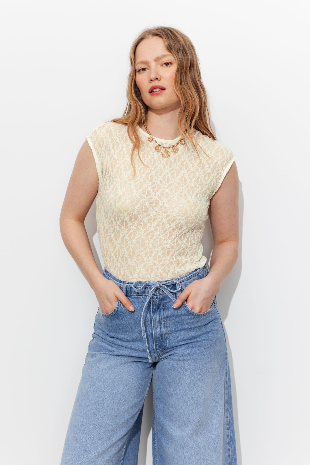 T-shirt en dentelle Femme