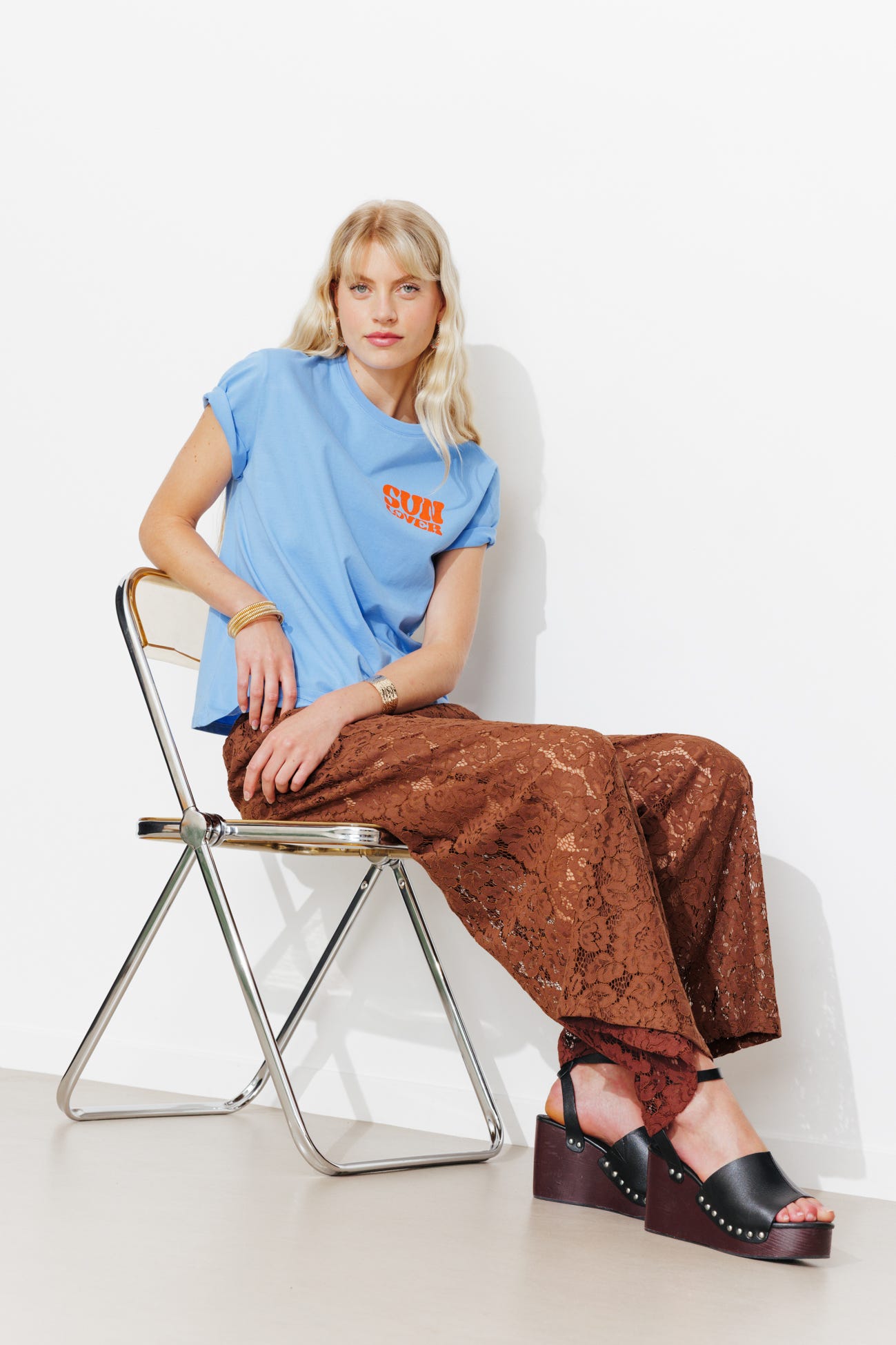 T-shirt à message "sun lover"