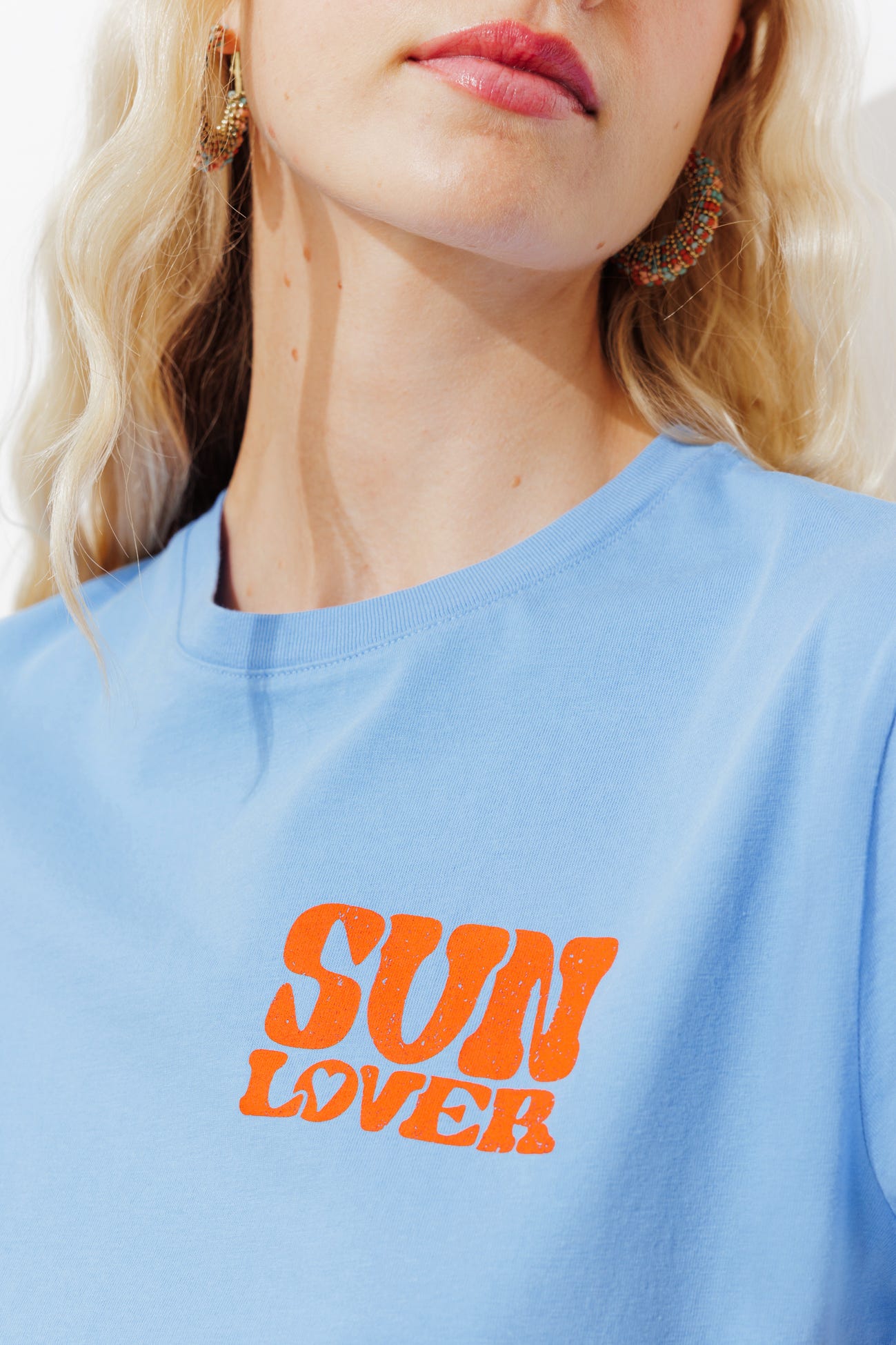 T-shirt à message "sun lover"