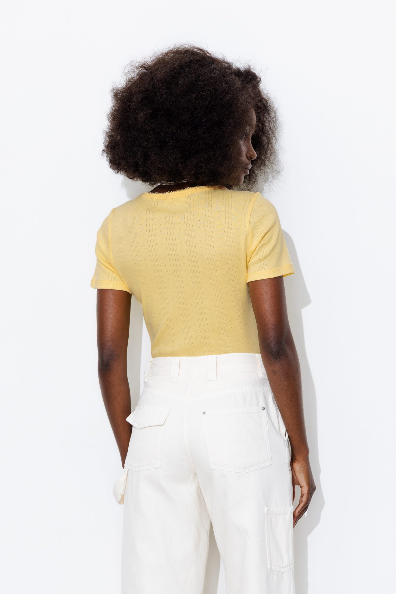 T-shirt in jersey pointelle