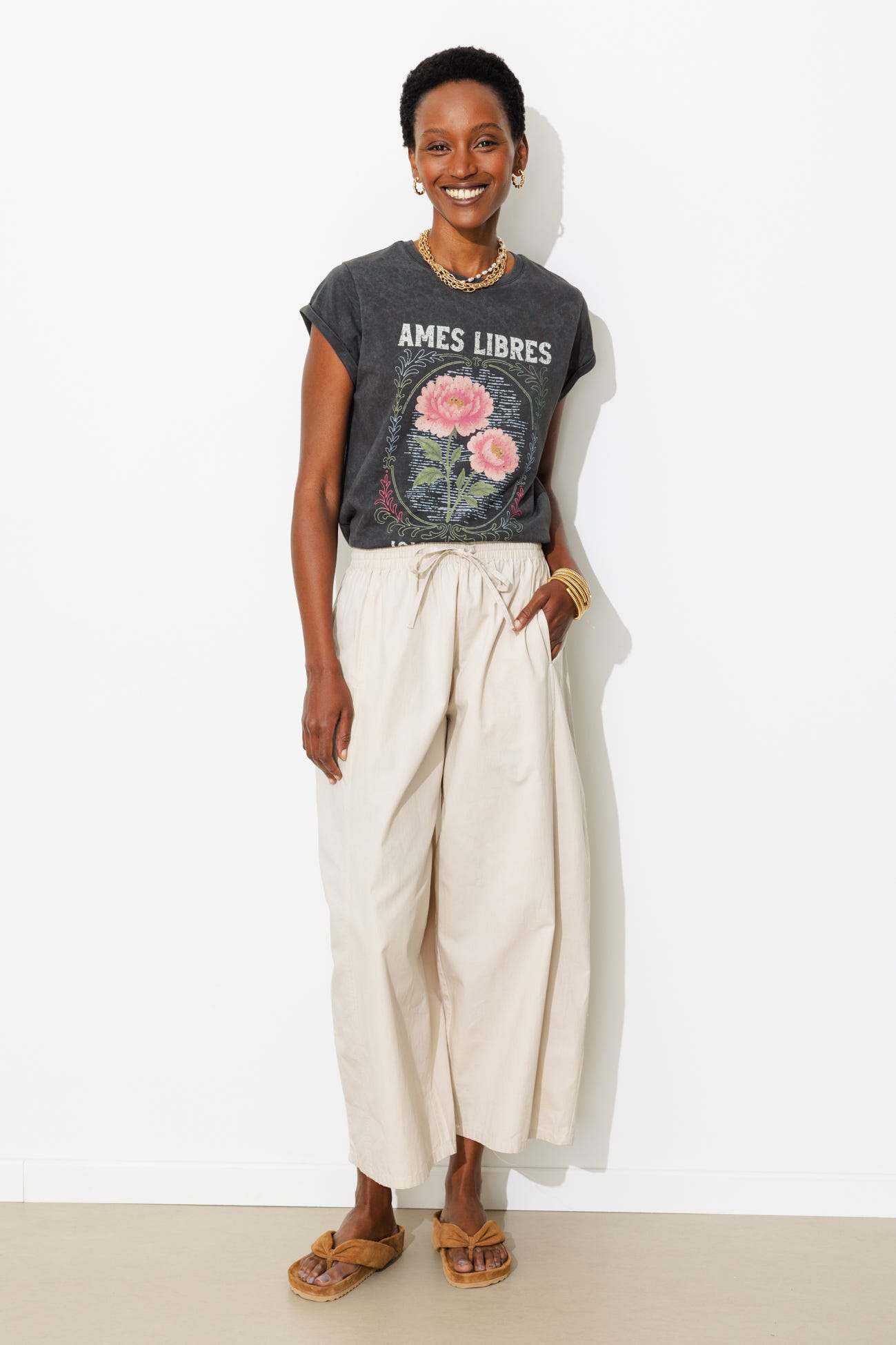 T-shirt message "âmes libres"