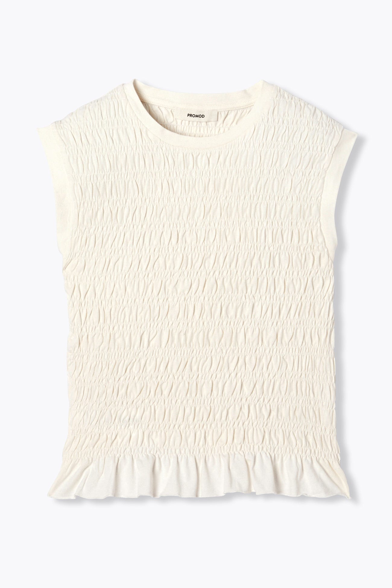 T-shirt plissé sans manches
