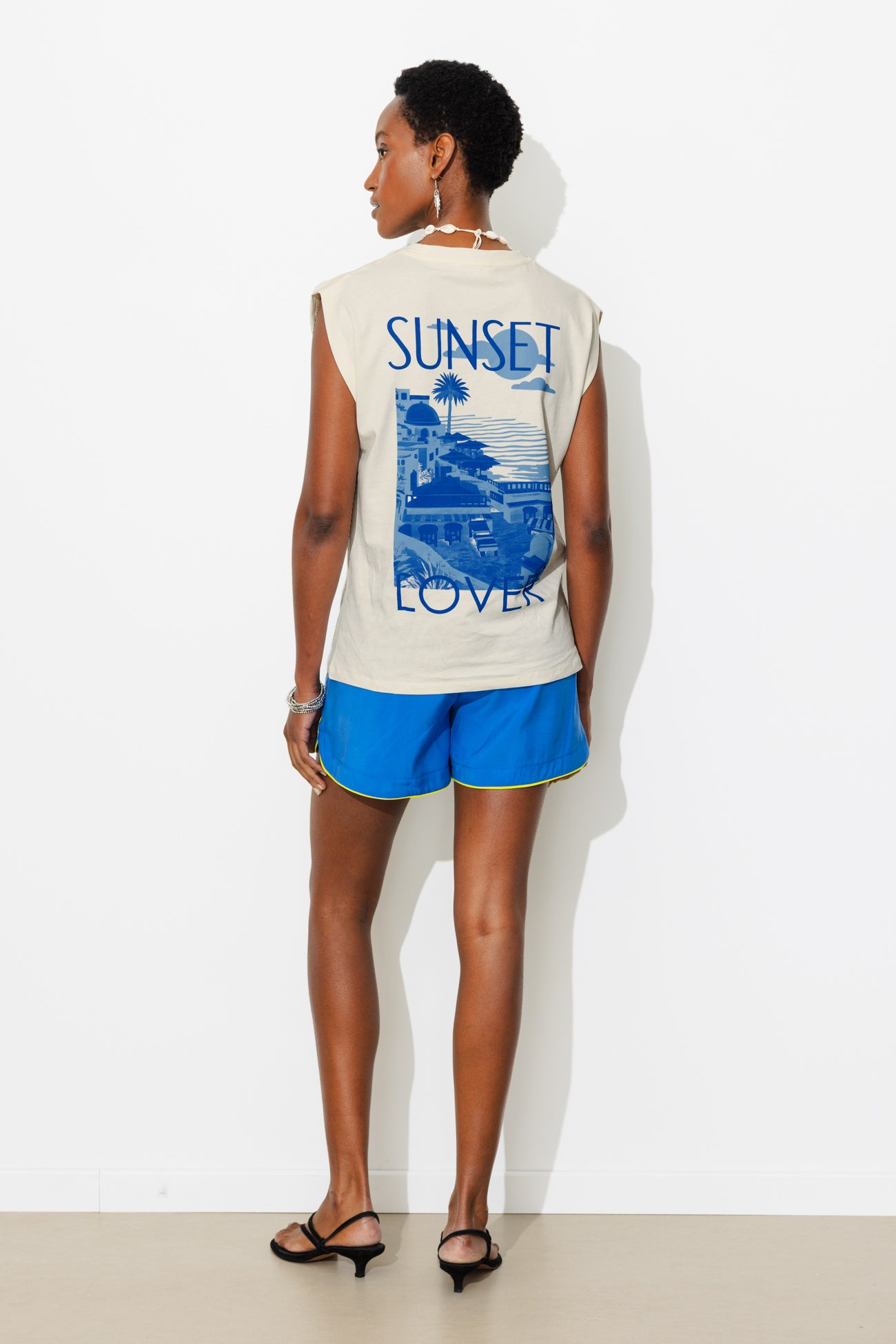 Sunset Lover' t-shirt - Ecru print