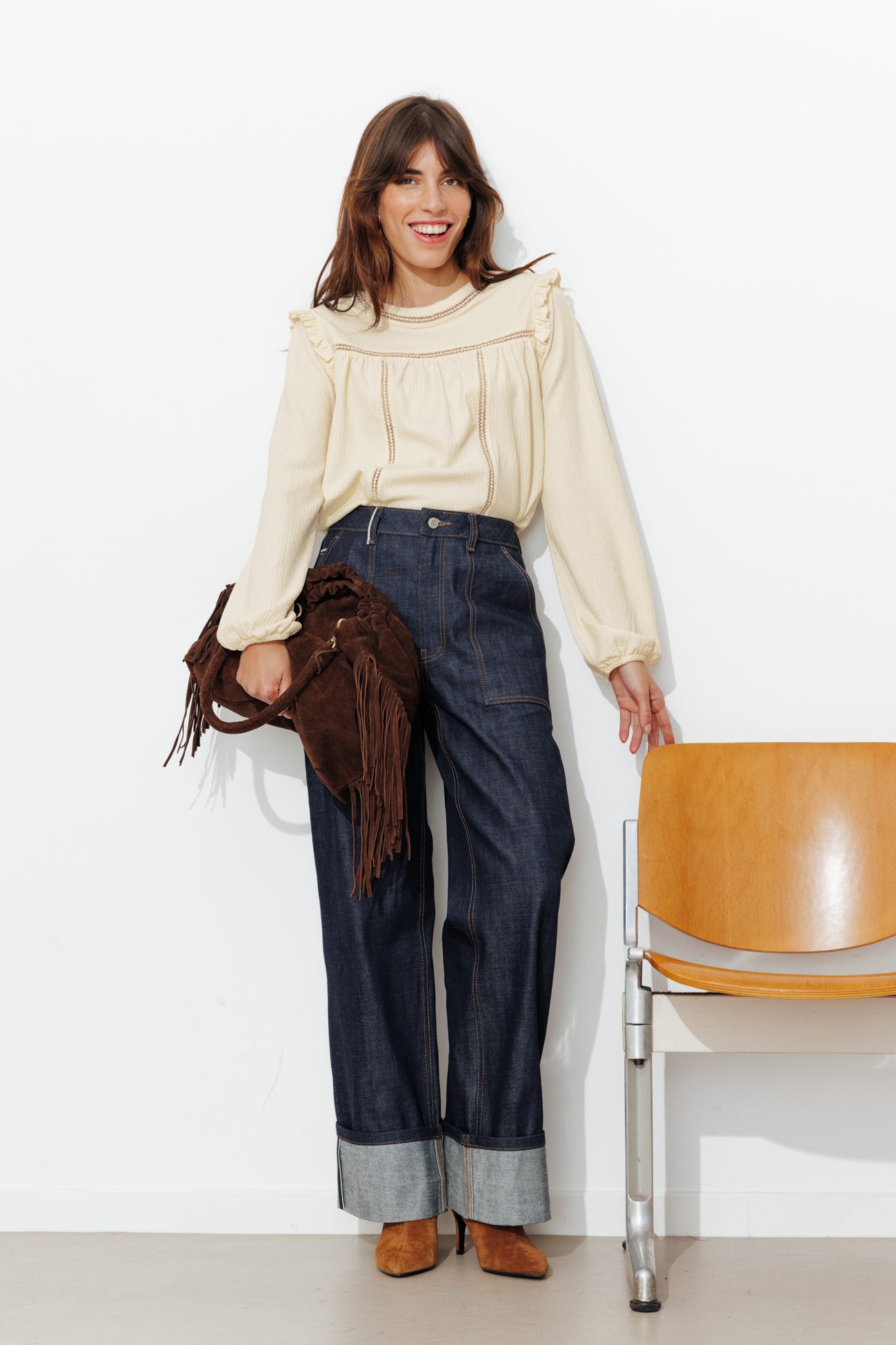 Blouse col rond Femme