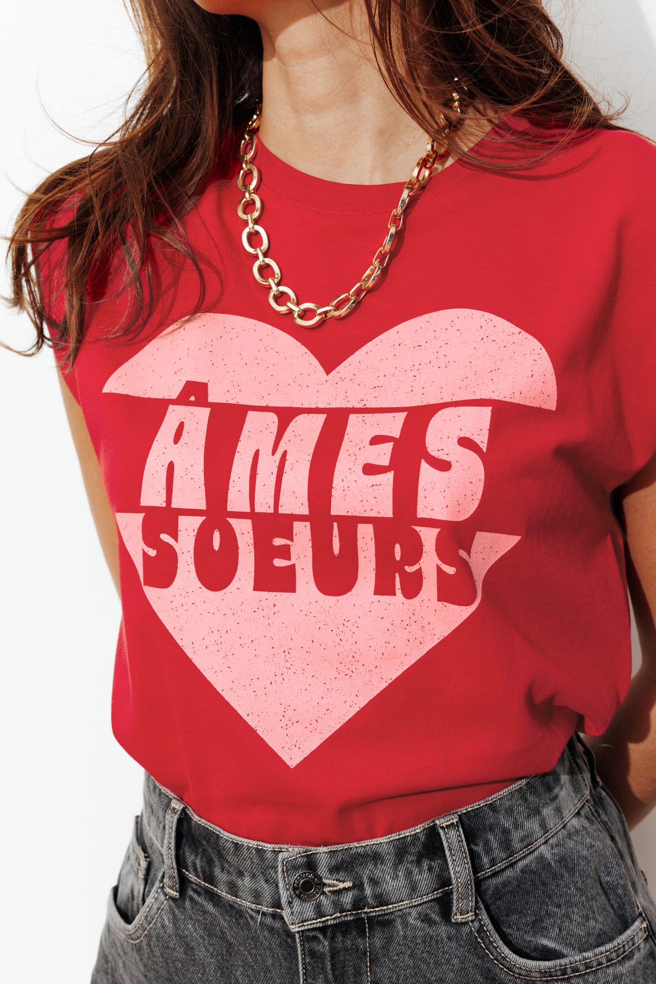 Statement-Shirt "Âmes sœurs"