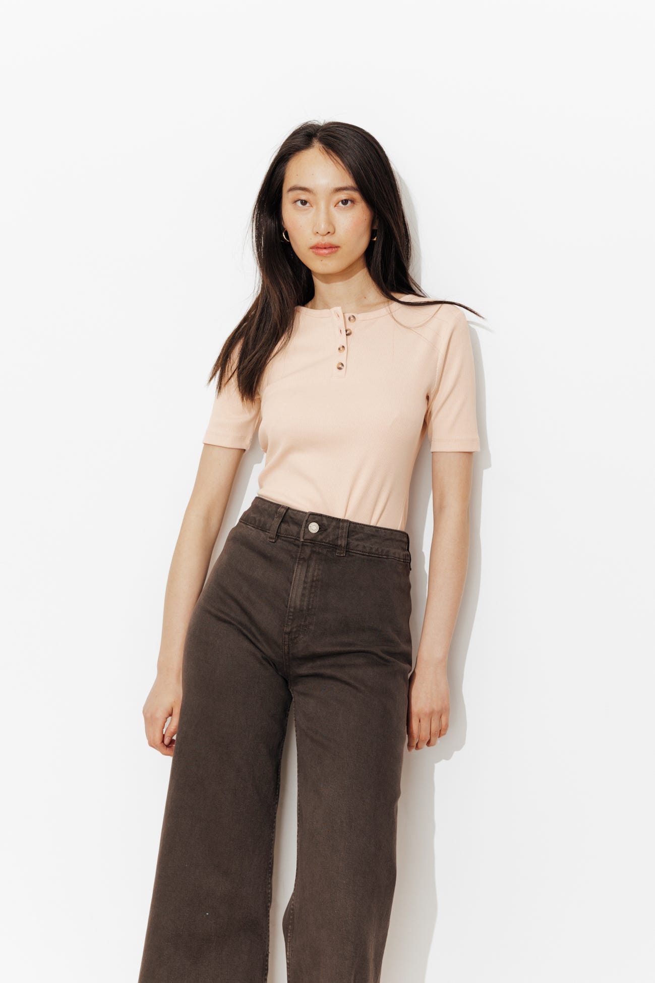 T-shirt en jersey côtelé