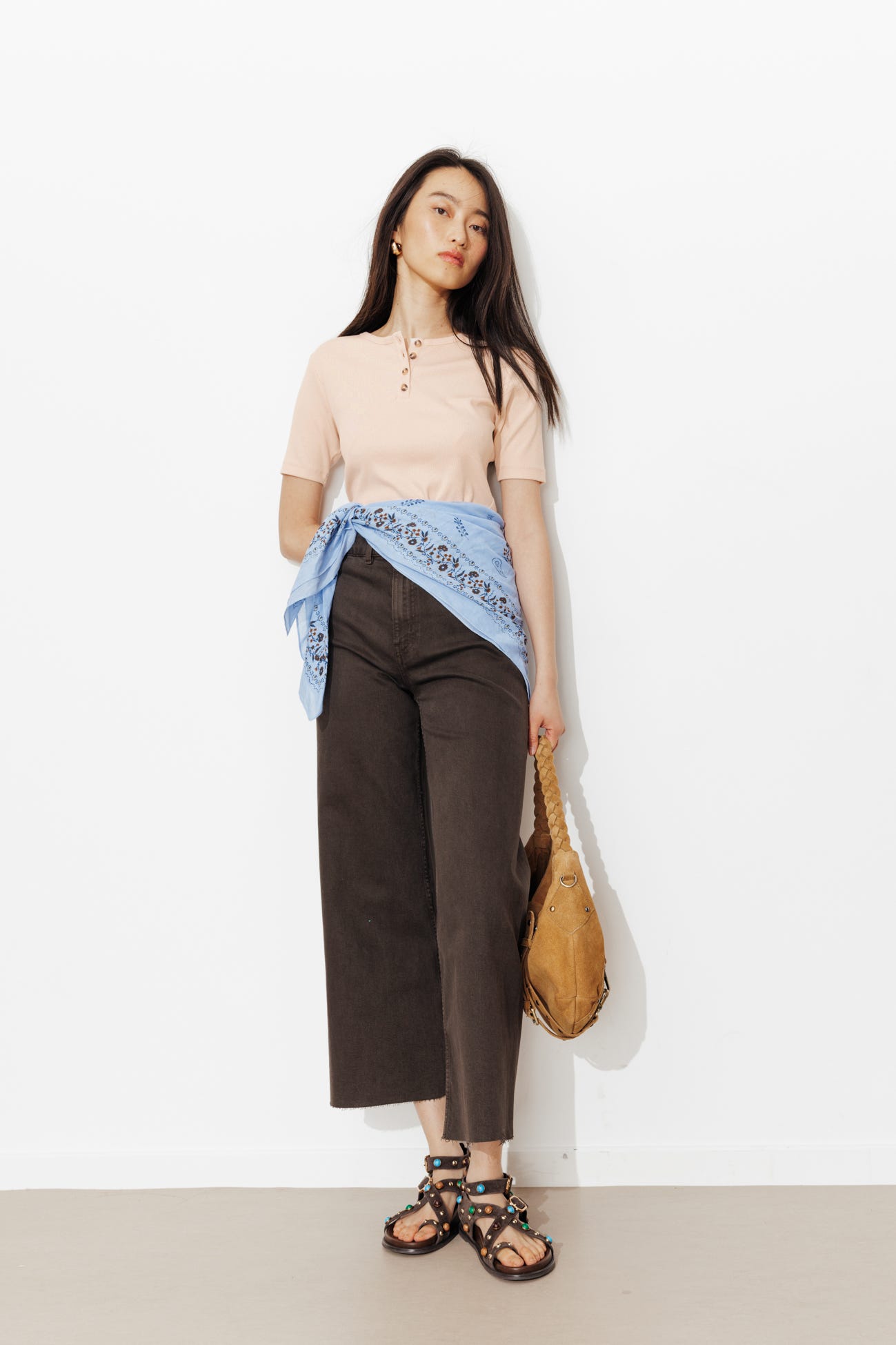 T-Shirt aus Rippjersey