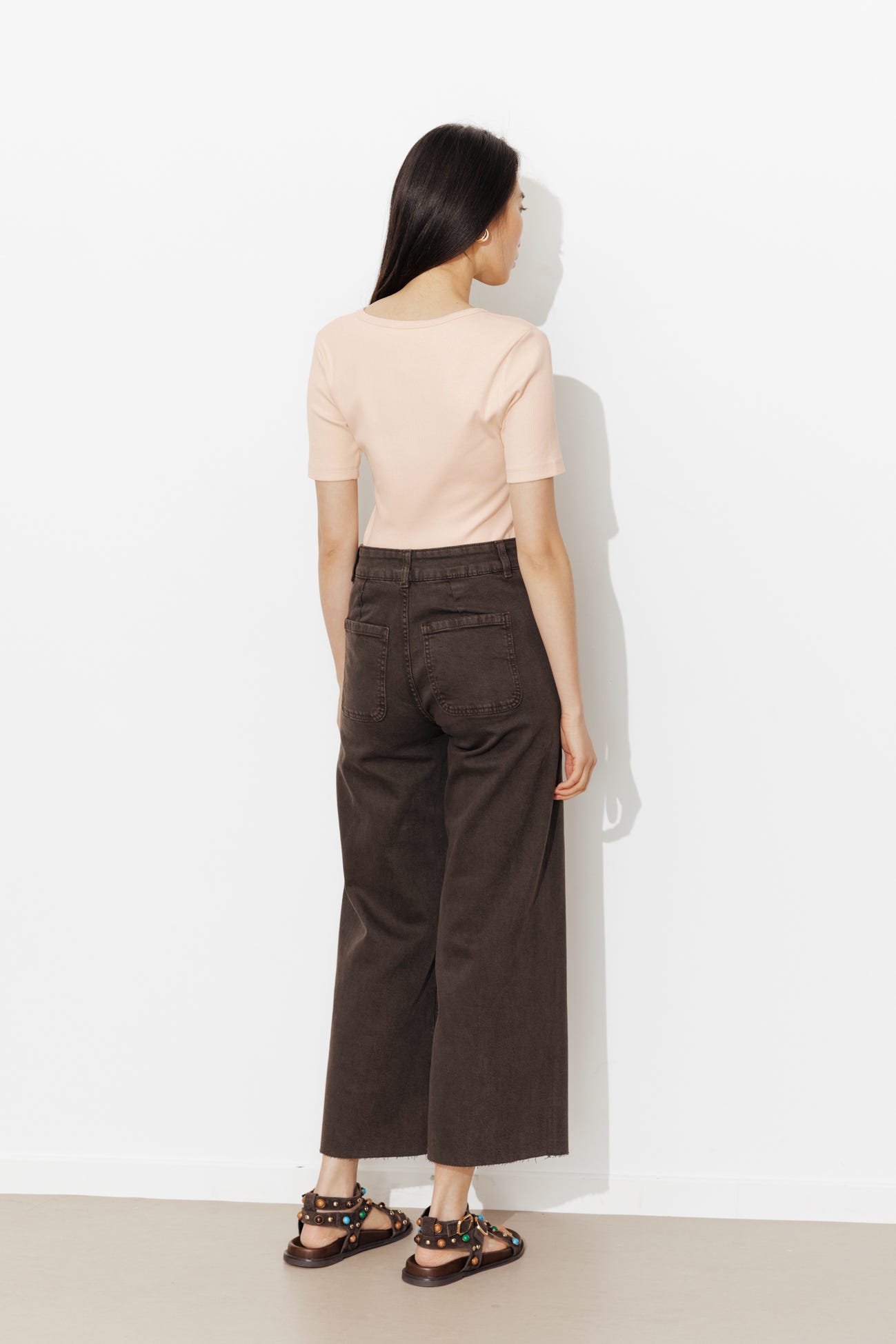 T-shirt en jersey côtelé