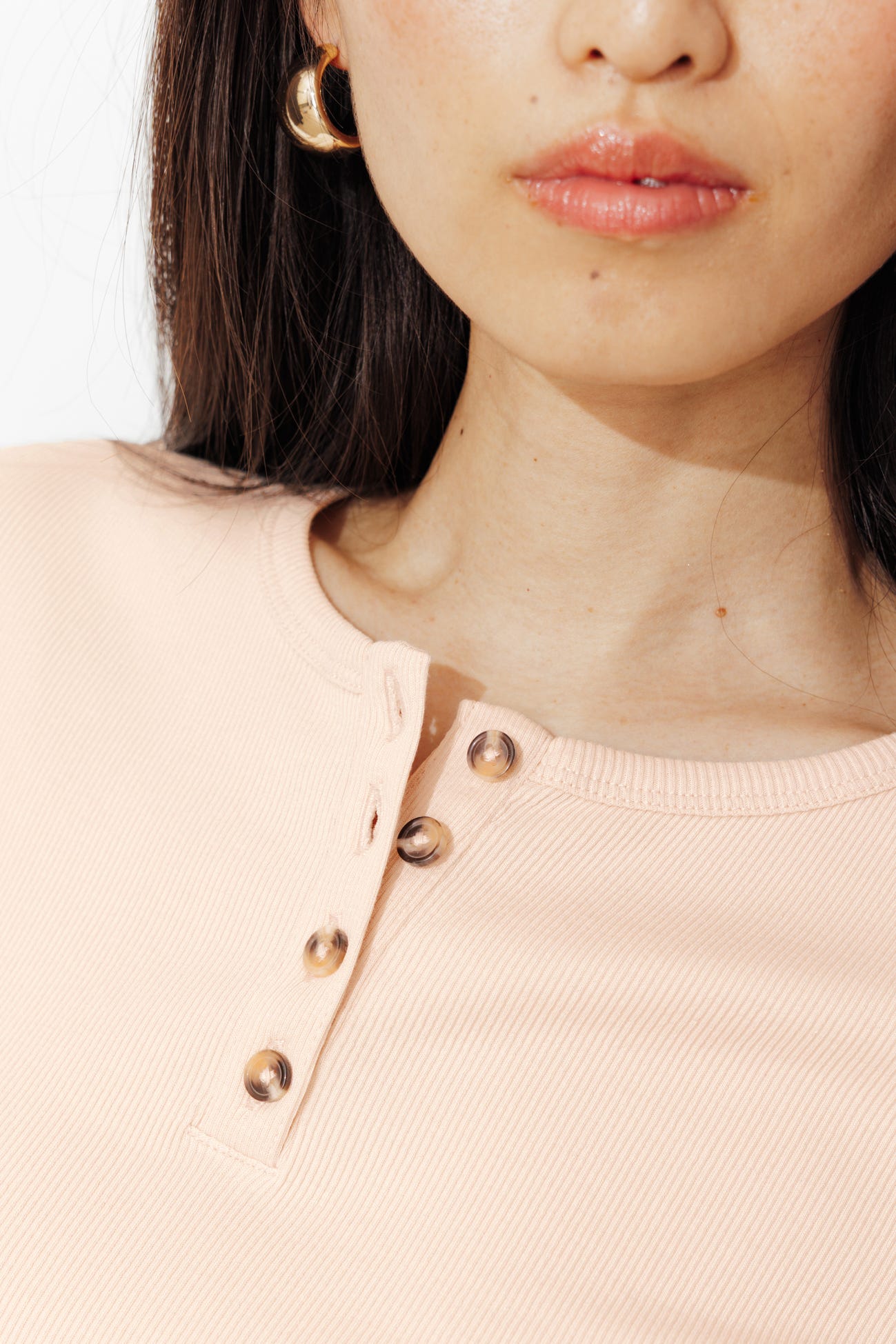 T-shirt en jersey côtelé