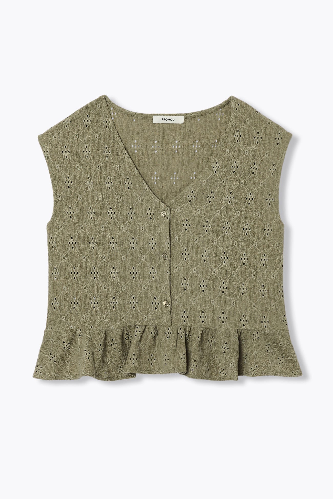 Top ajouré et volanté Femme