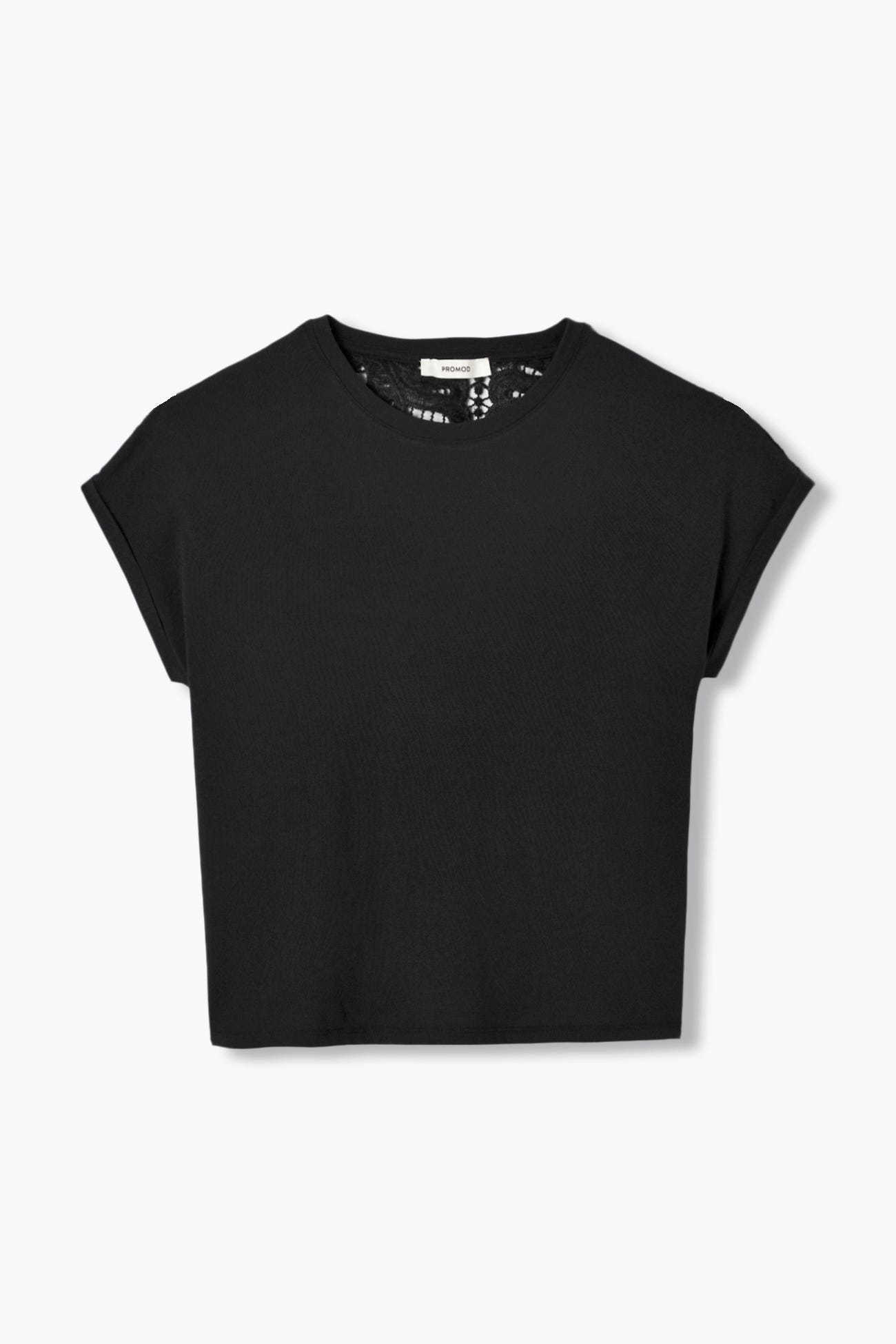 T-shirt dos en guipure Femme