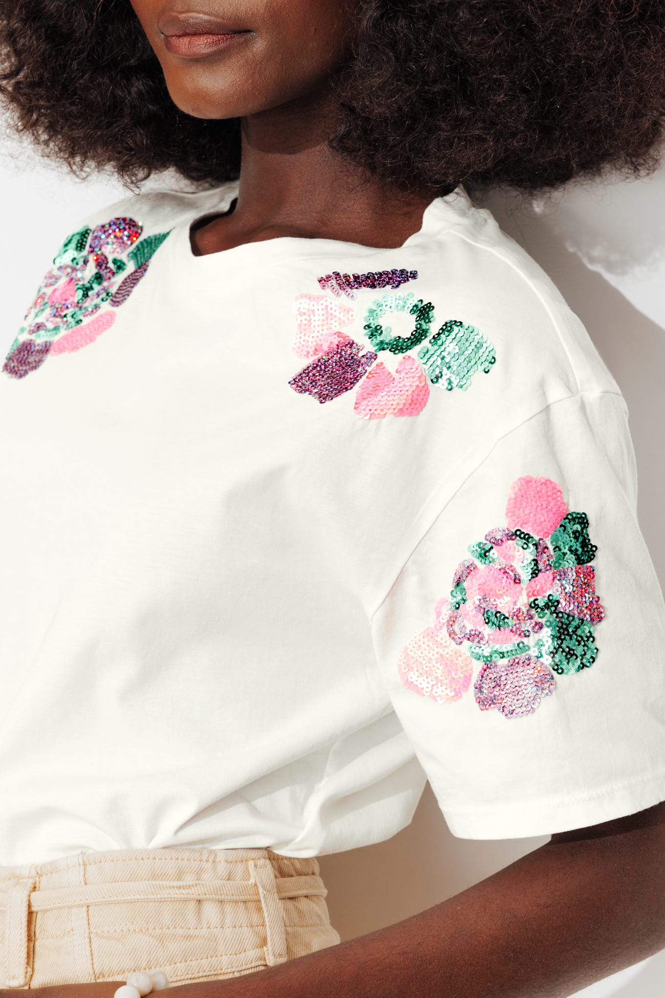 Camiseta con lentejuelas