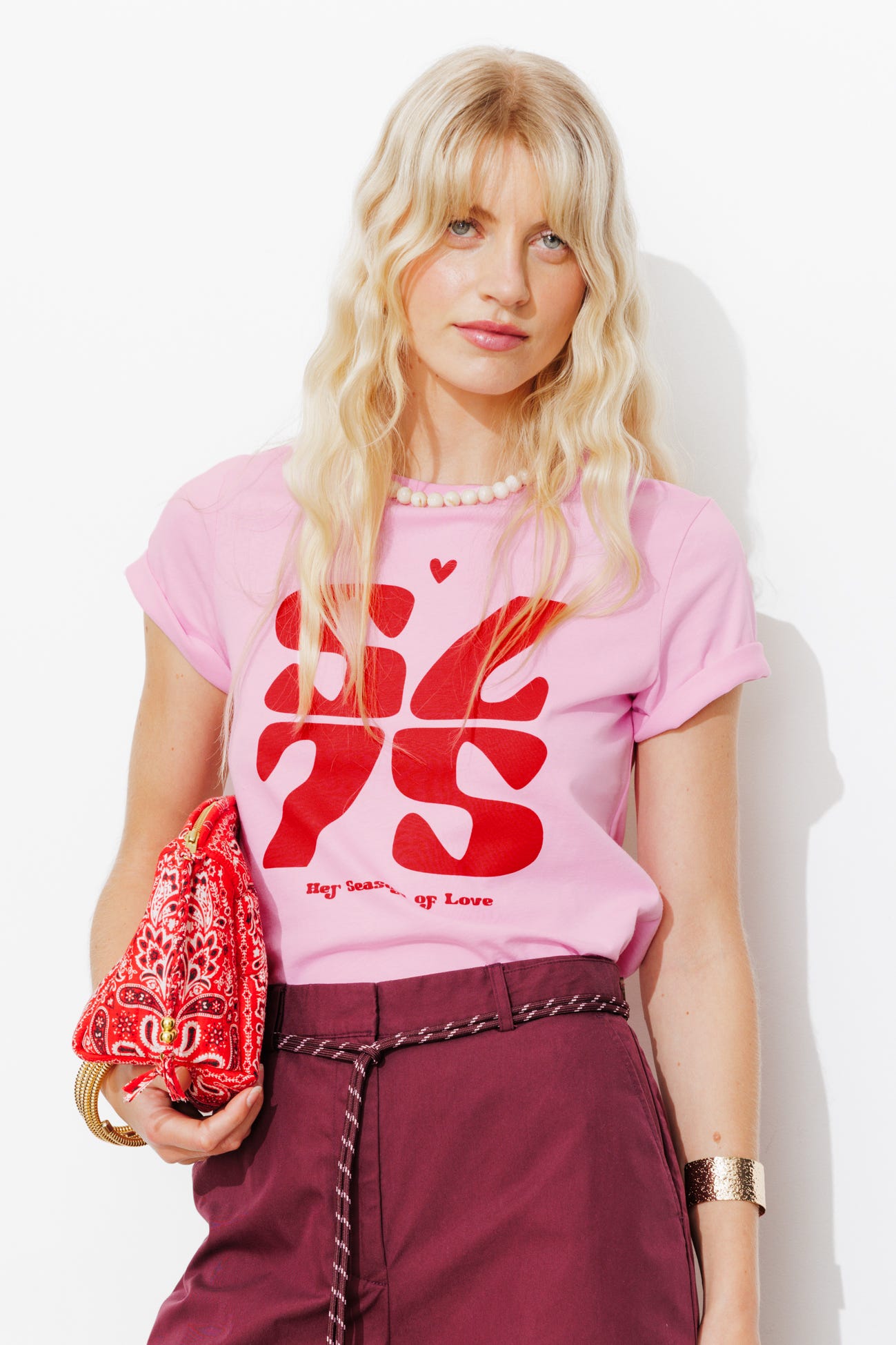 T-shirt à message "75"