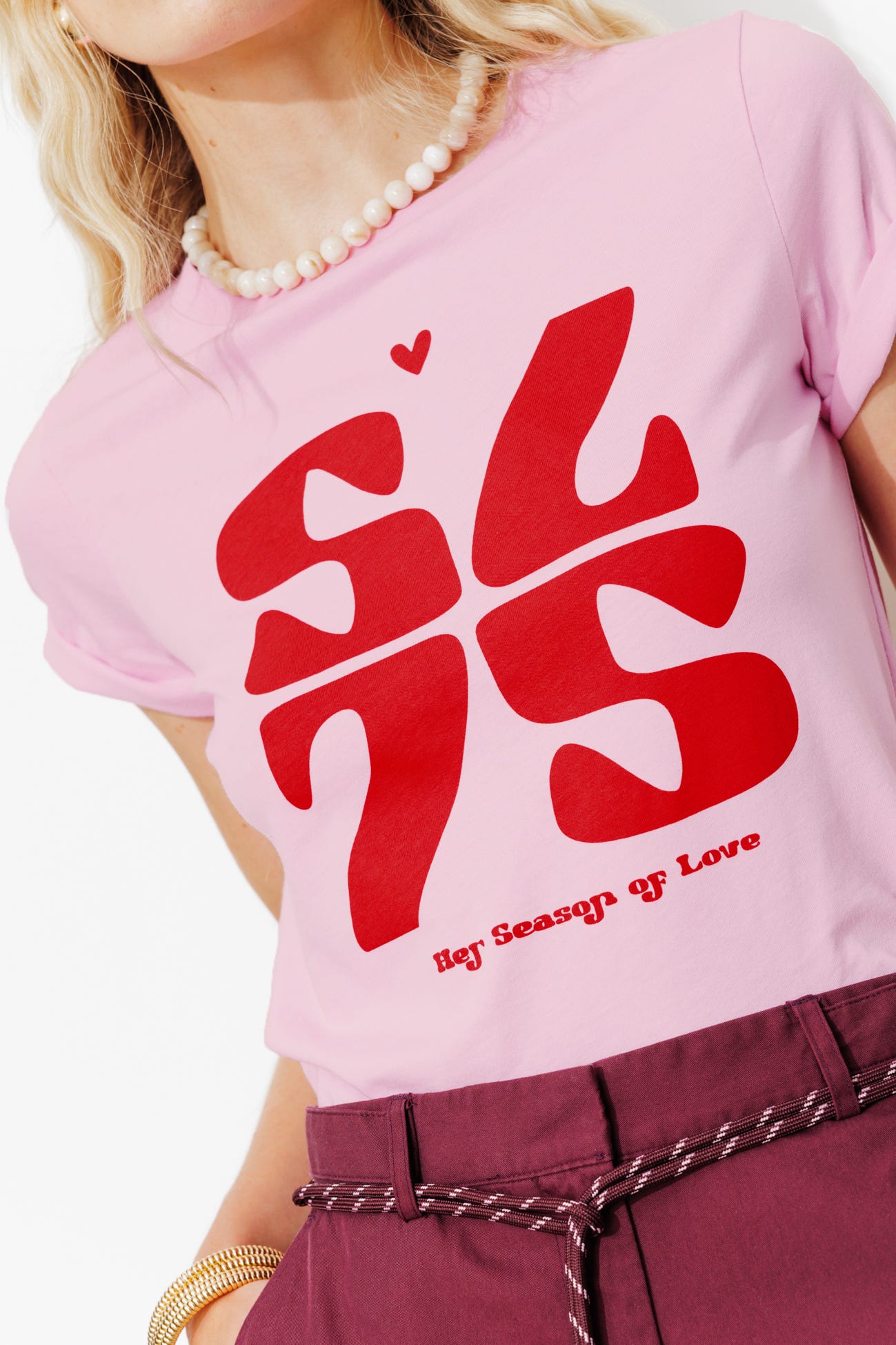 T-shirt à message "75"