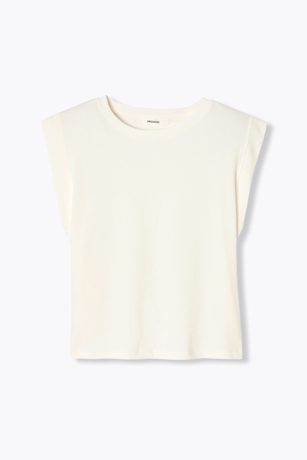 T-shirt en jersey côtelé Femme