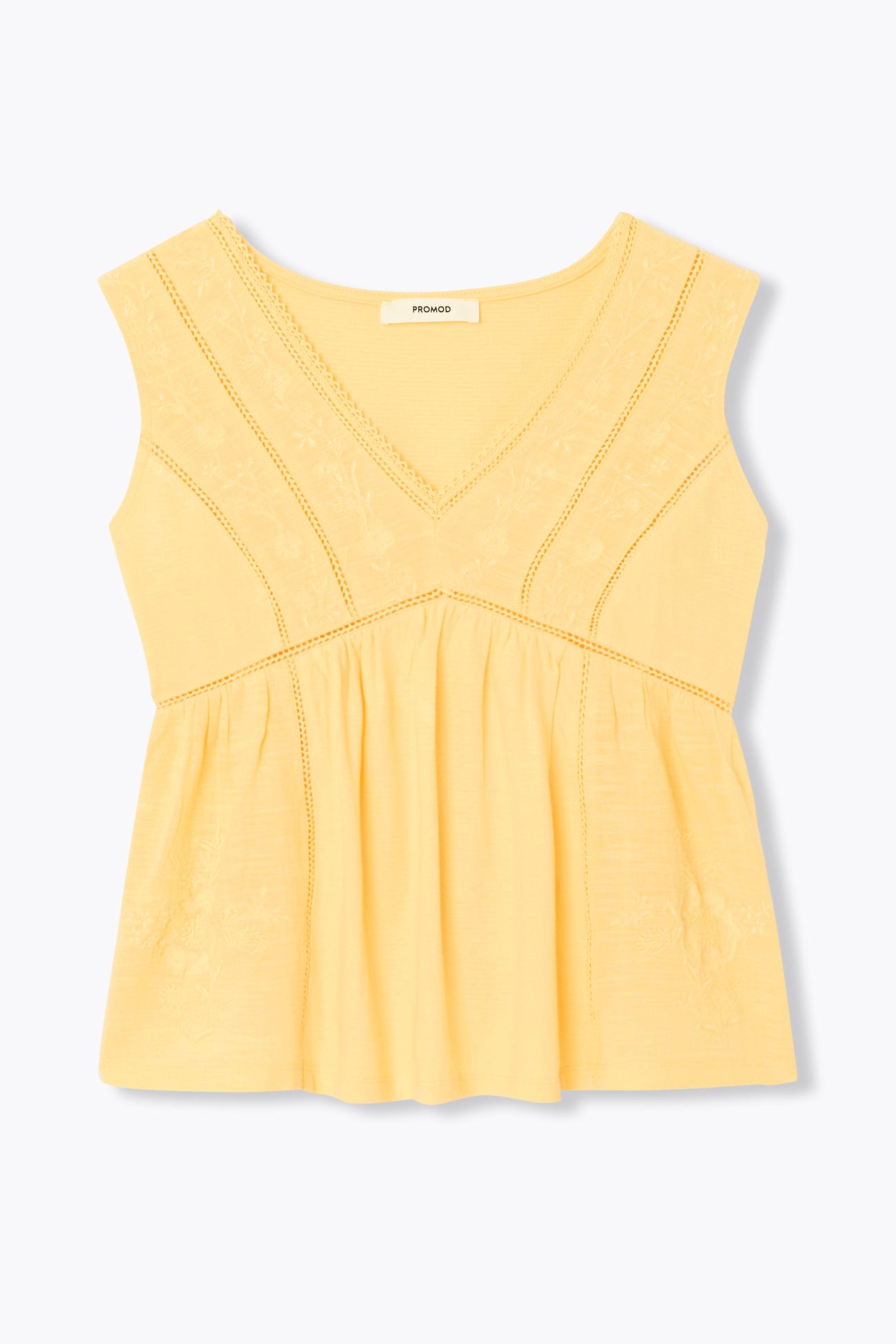 Floral embroidery top