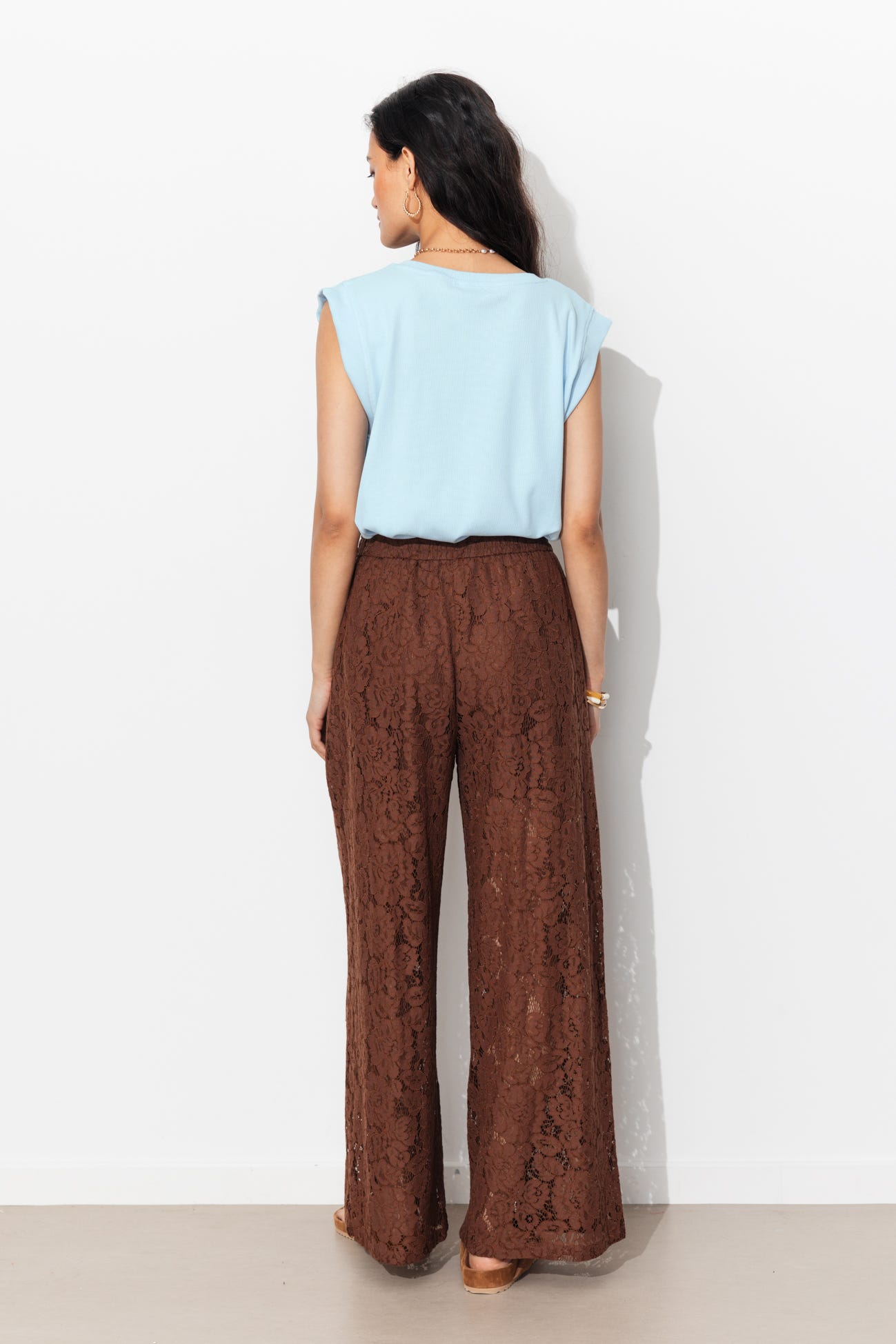 T-shirt en jersey côtelé Femme