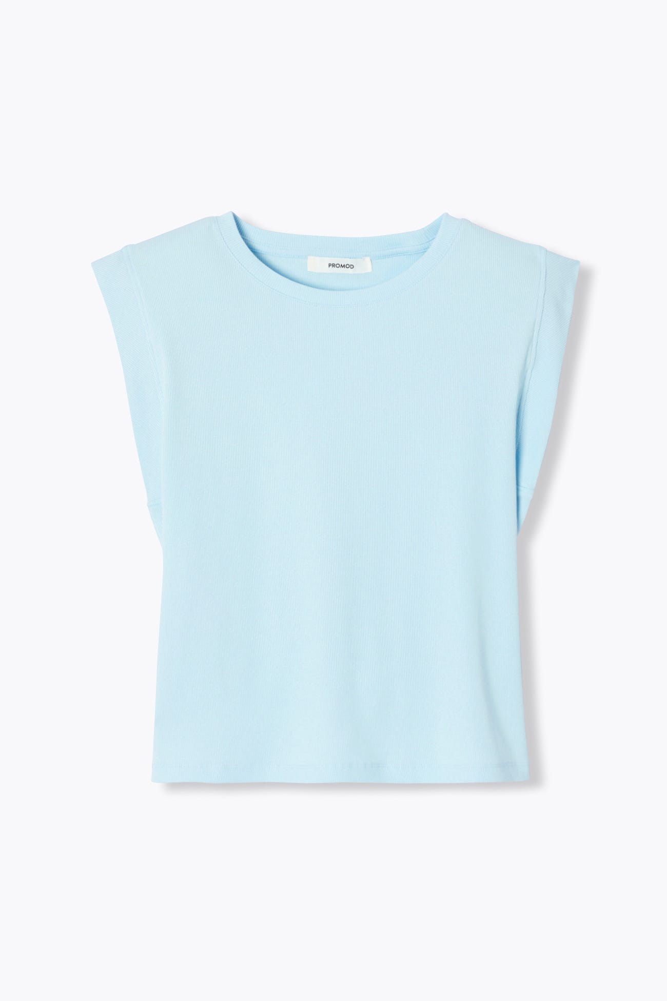 T-shirt en jersey côtelé Femme