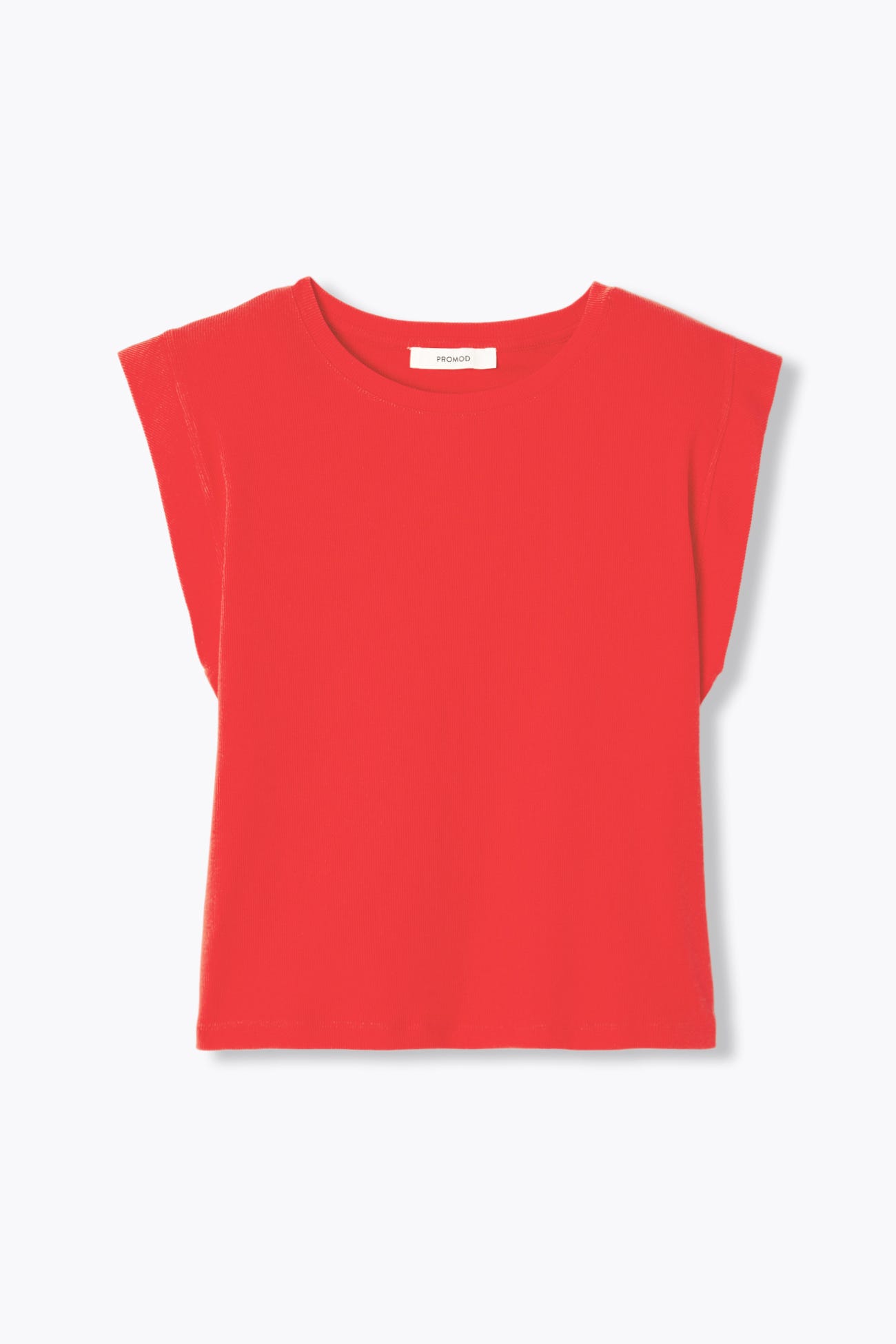 T-shirt en jersey côtelé Femme