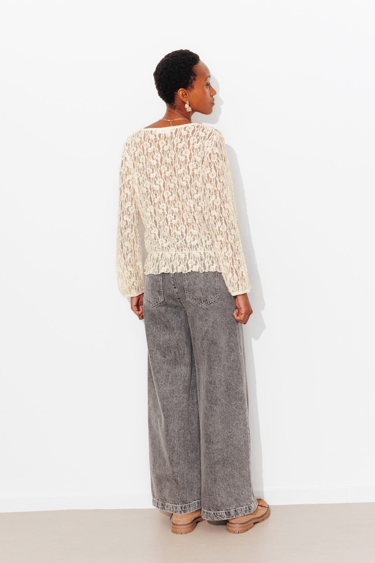 T-shirt en dentelle Femme